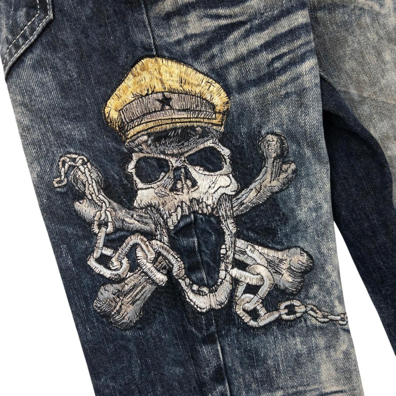 Other Big Train Skull Crossbones Japanese Denim Jeans Size W30 Size US 30 / EU 46 - 6 Thumbnail