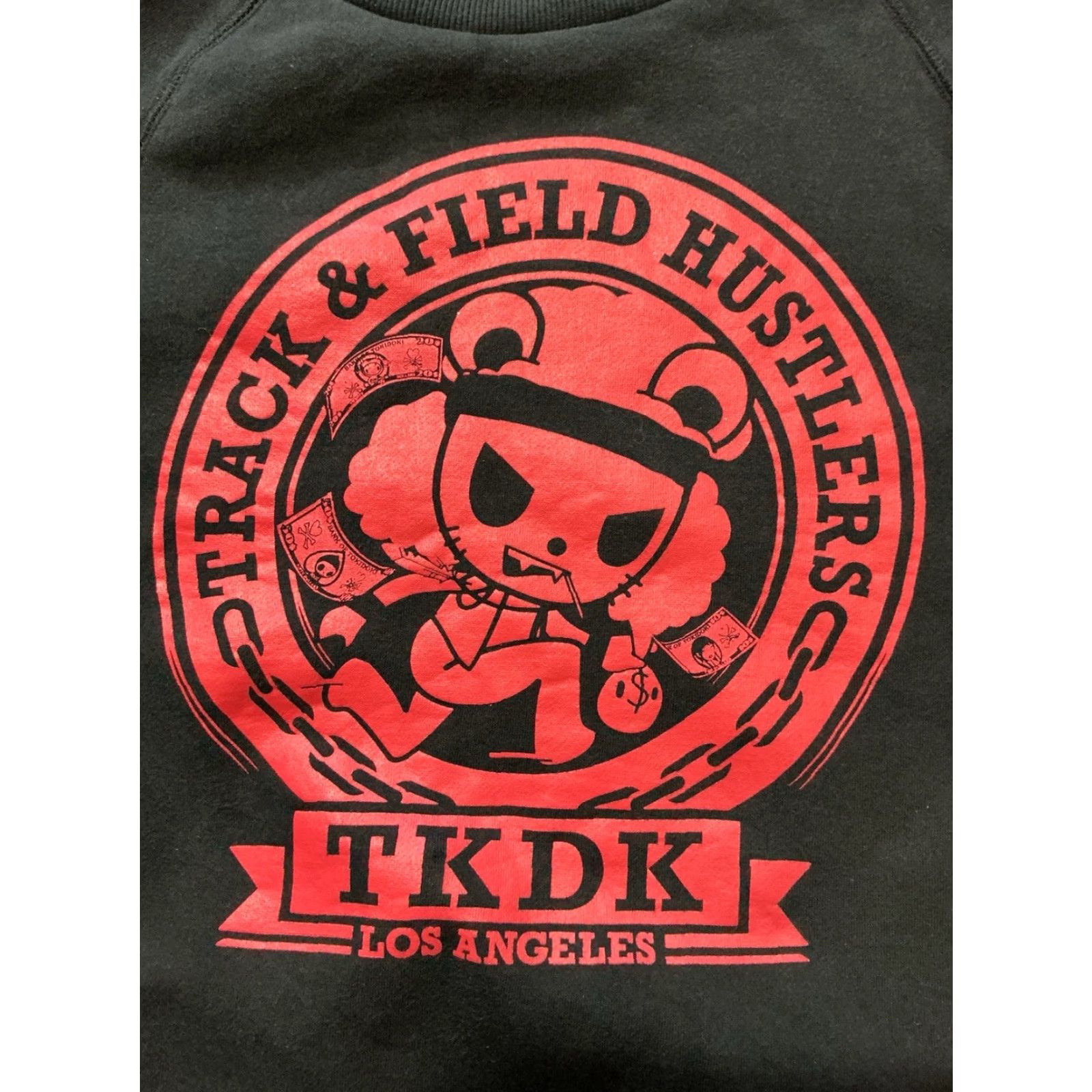 tokidoki VINTAGE TKDK Track & Field Hustlers Los Angeles Crewneck Pullover Sweatshirt LG Black Men Shirt Size US L / EU 52-54 / 3 - 6 Thumbnail