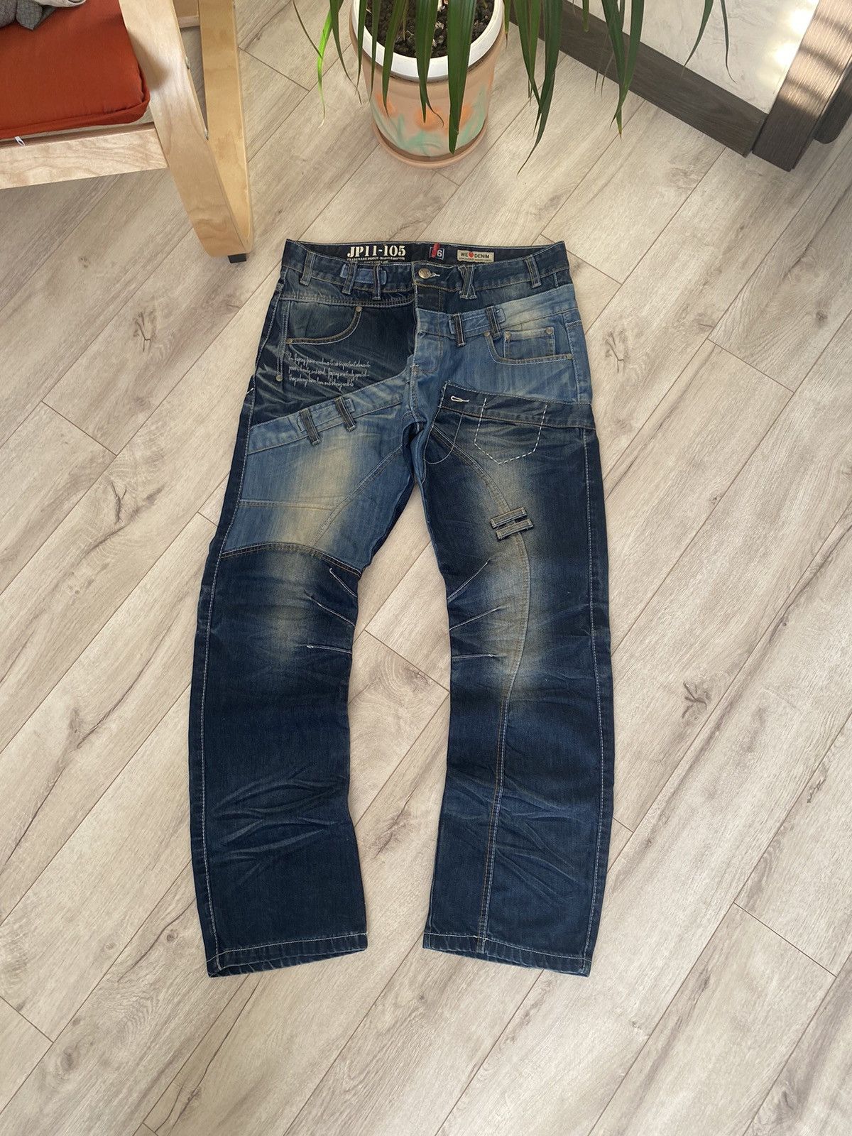 Japanese Brand Vintage Japrag Japanese Avant Garde Jeans Denim Rare Faded Size US 36 / EU 52 - 13 Thumbnail