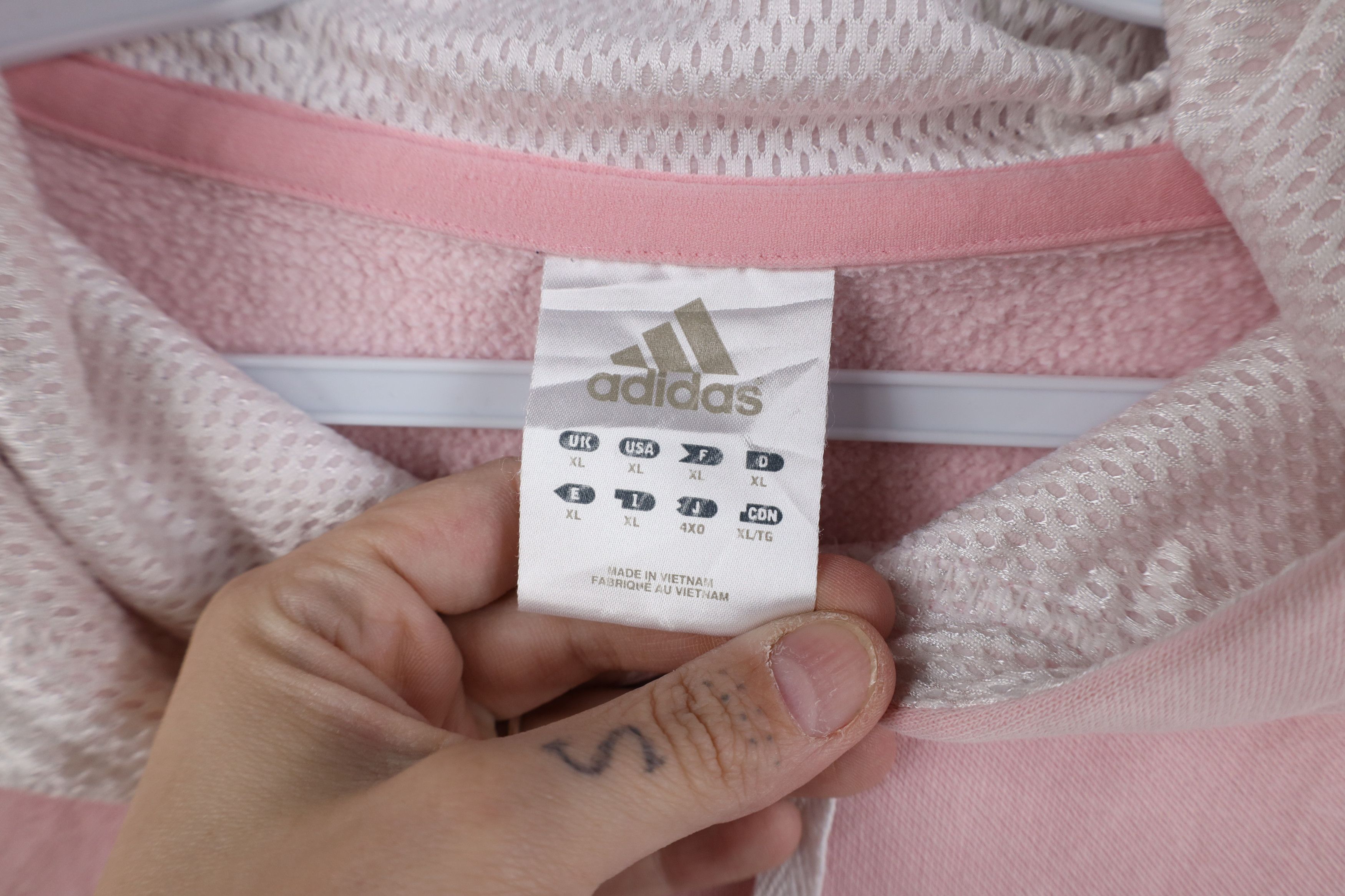 Adidas Vintage Y2K Adidas Spell Out Big Logo Hoodie Sweatshirt Pink Size XL / US 12-14 / IT 48-50 - 10 Thumbnail