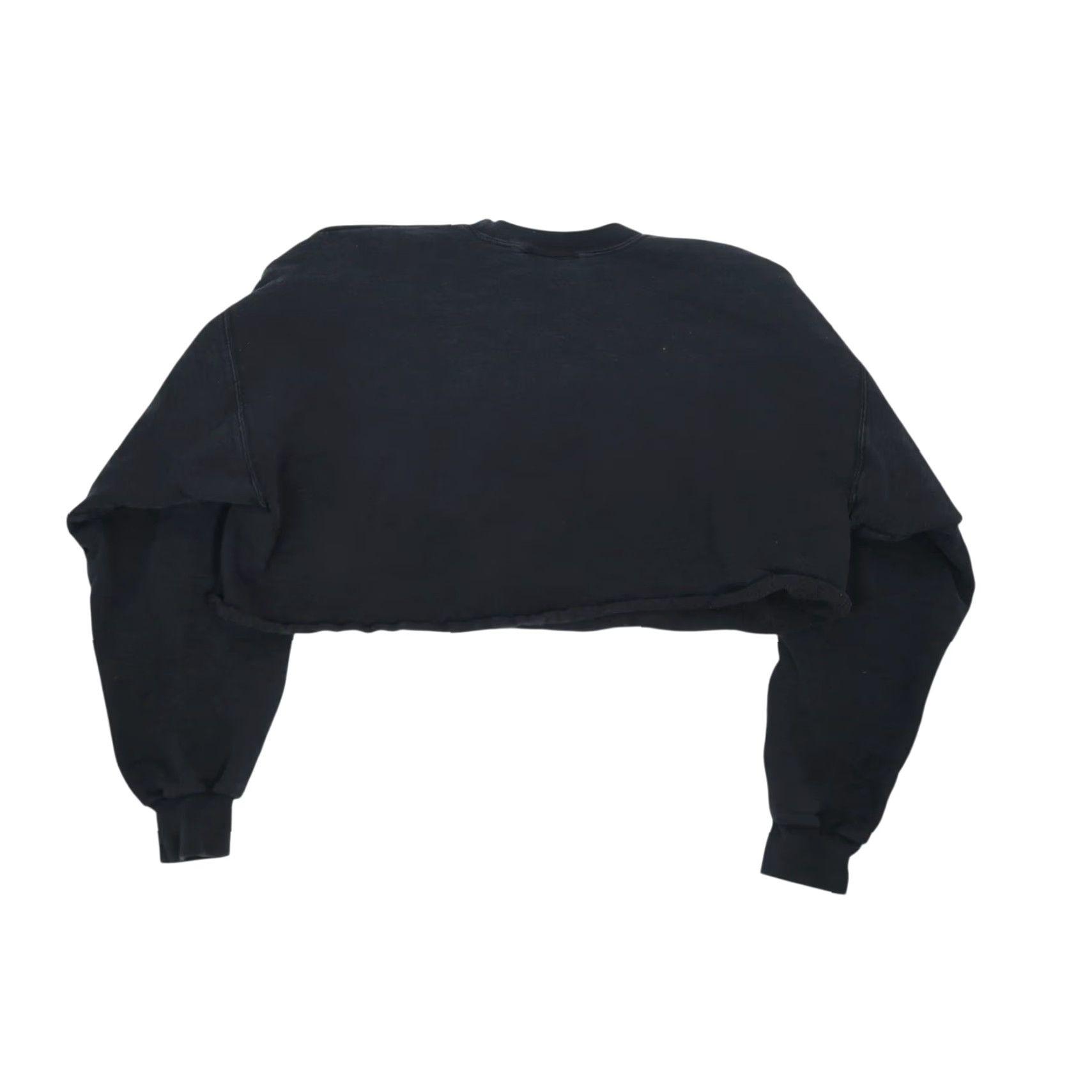 Hanes VINTAGE Hanes Sweatshirt Crop Crewneck Black L Women 90s Crew Neck Cotton Pullover Long Sleeve Casual 90s Vintage Women's Sweatshirt Size L / US 10 / IT 46 - 2 Thumbnail