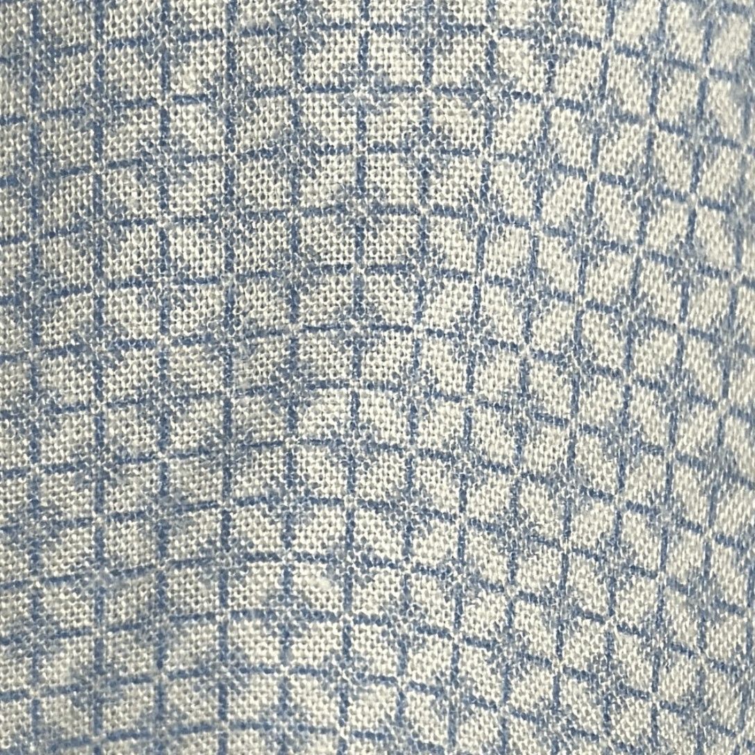 Peter Millar Peter Millar Shirt Men's XL Blue White Geometric Linen Blend Tolland Sport Button-Up Long Sleeve Multicolor Geometric Pattern Size US XL / EU 56 / 4 - 3 Thumbnail
