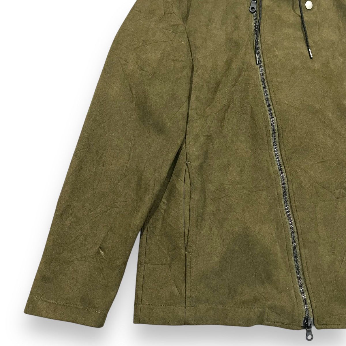 Japanese Brand 🇯🇵 NICOLE SELECTION FAUX SUEDE ZIPPED UP JACKET HOODIE Size US L / EU 52-54 / 3 - 2 Thumbnail