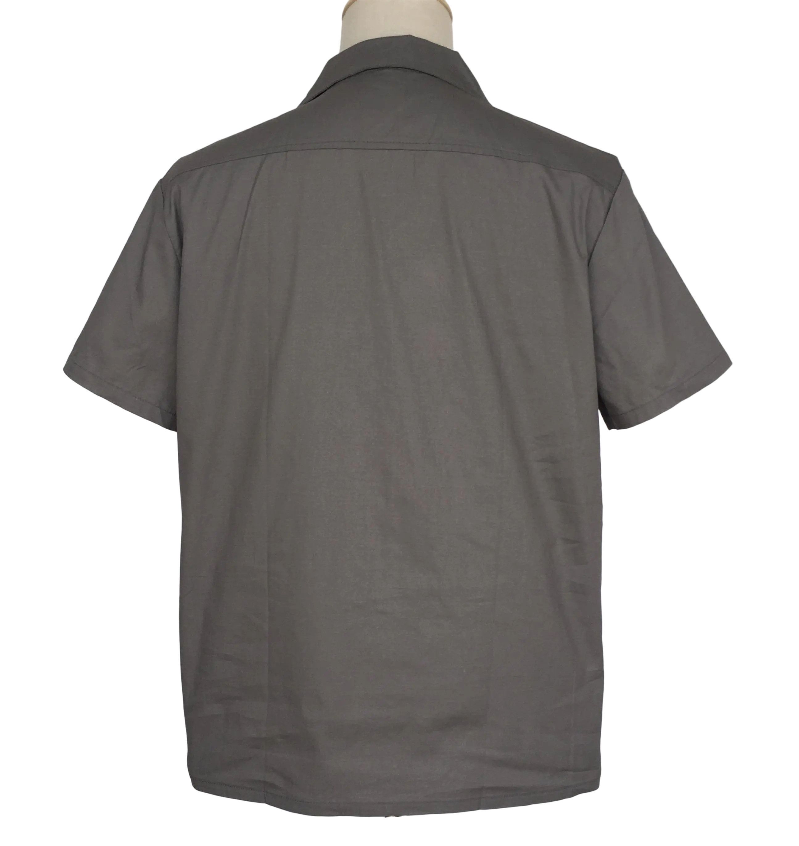 Other Retro Two-tone Men Shirt Solid Casual Shirt Gray Size US XL / EU 56 / 4 - 4 Thumbnail