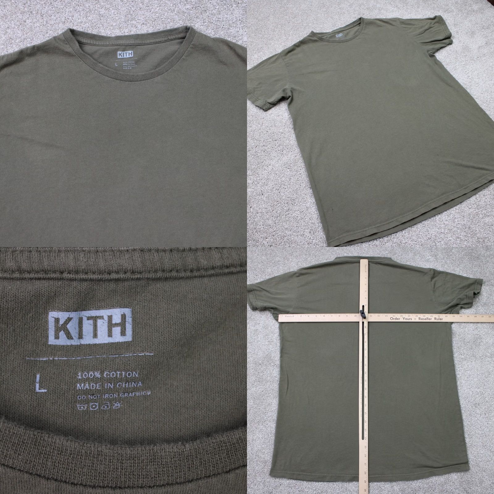 Kith KITH T-Shirt Mens Large Olive Green 100% Cotton Short Sleeve Crew Neck Solid Casual Preppy Shirt Mens Large Olive Green Size US L / EU 52-54 / 3 - 8 Thumbnail