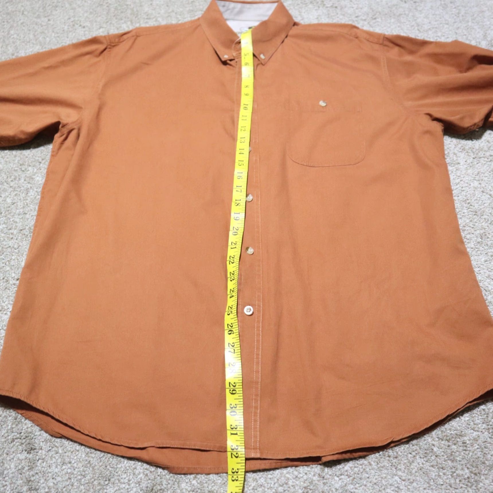 Vintage VINTAGE Red Head Orange Pumpkin Spice Short Sleeve Button-Up Shirt Adult Men XL Fall Summer Casual Size US XL / EU 56 / 4 - 6 Thumbnail