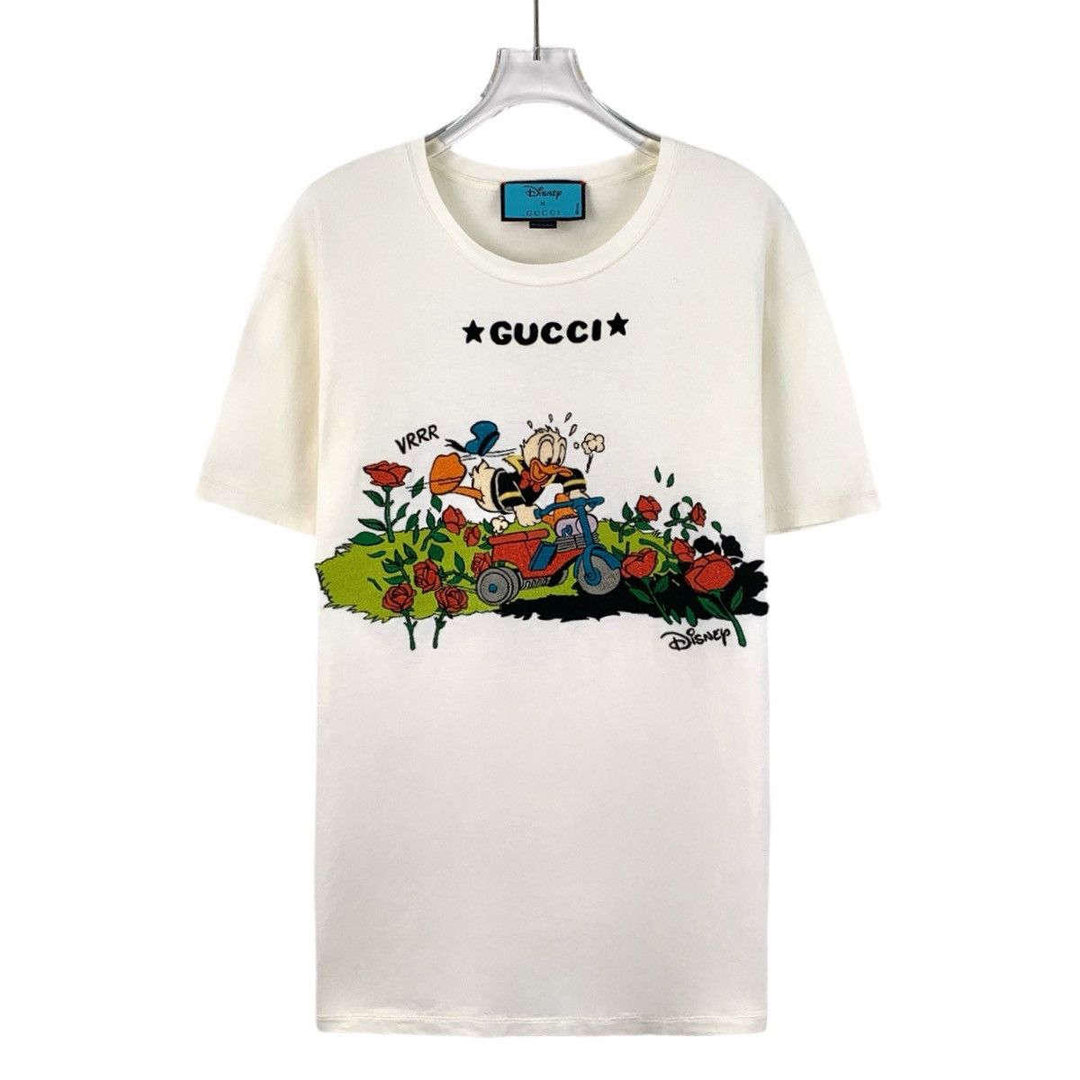 Gucci Gucci x Disney White Logo & Donald Duck T-shirt K26WX Size S / US 4 / IT 40 - 1 Thumbnail