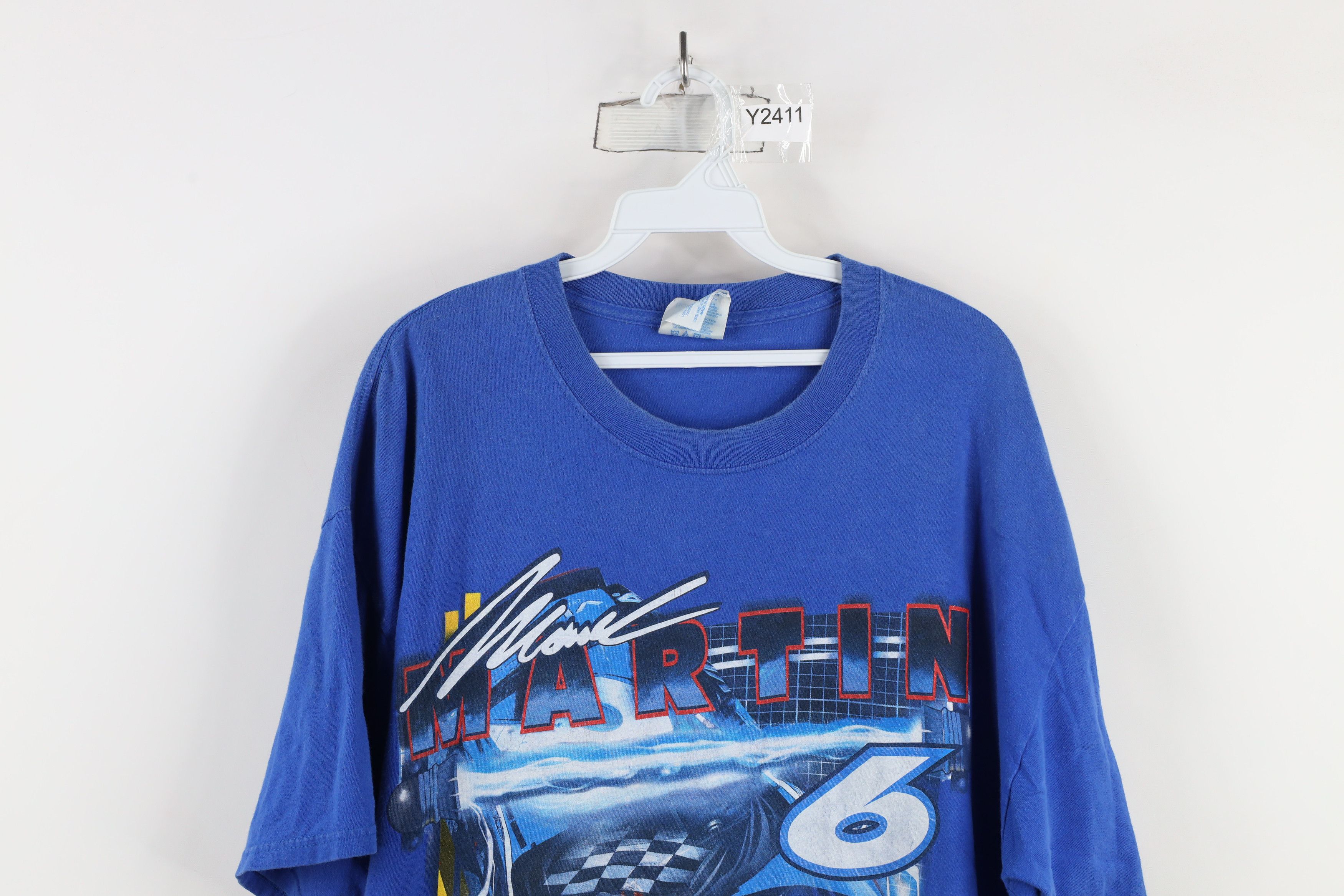 Vintage Vintage 90s Y2K NASCAR Martin Racing All Over Print T-Shirt Size US XL / EU 56 / 4 - 2 Thumbnail