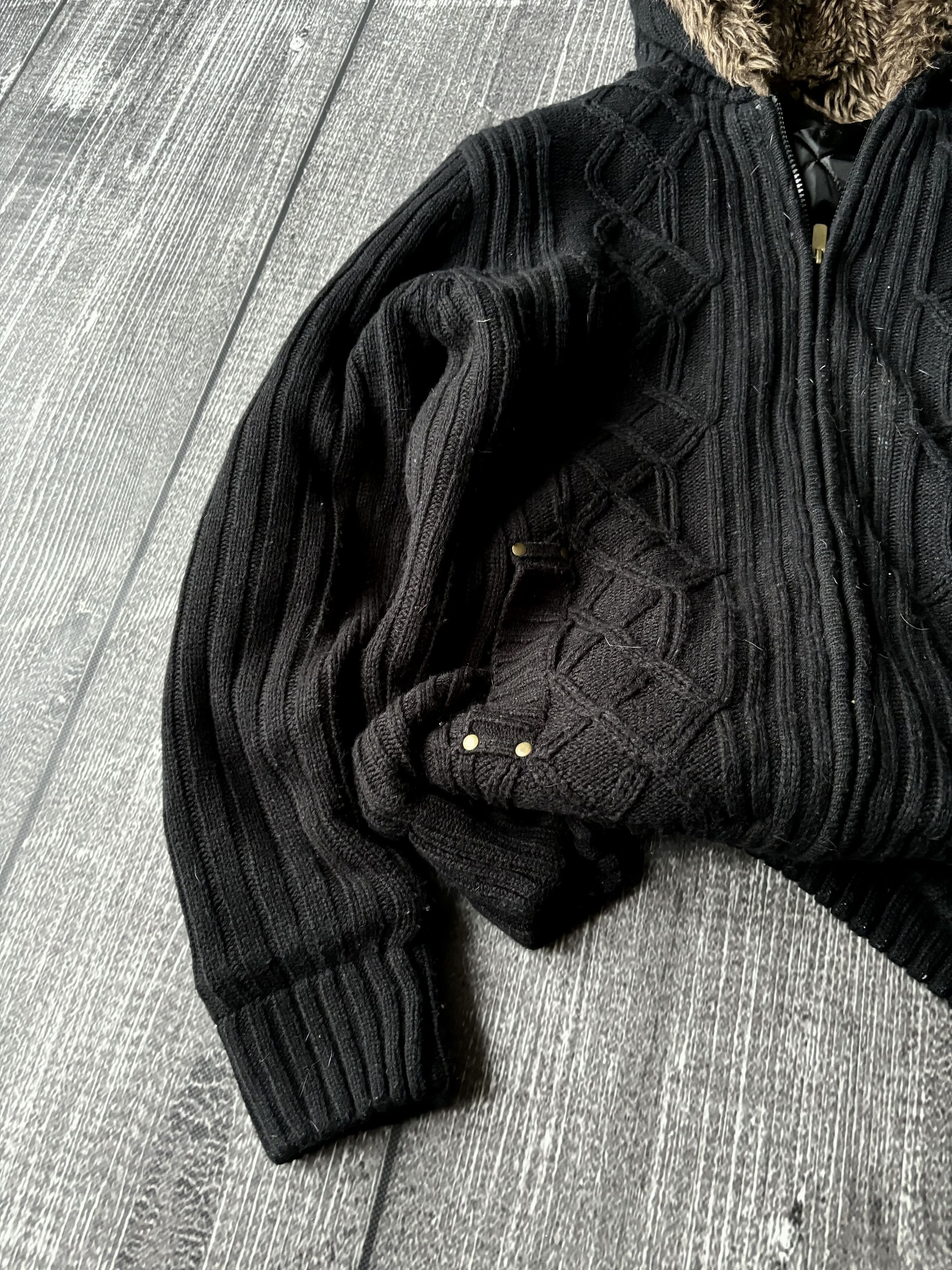 Hysteric Glamour × Japanese Brand × Yohji Yamamoto VTG Japanese If Six Was Nine Style Mohair Fur Hoodie 90s Size US L / EU 52-54 / 3 - 3 Thumbnail