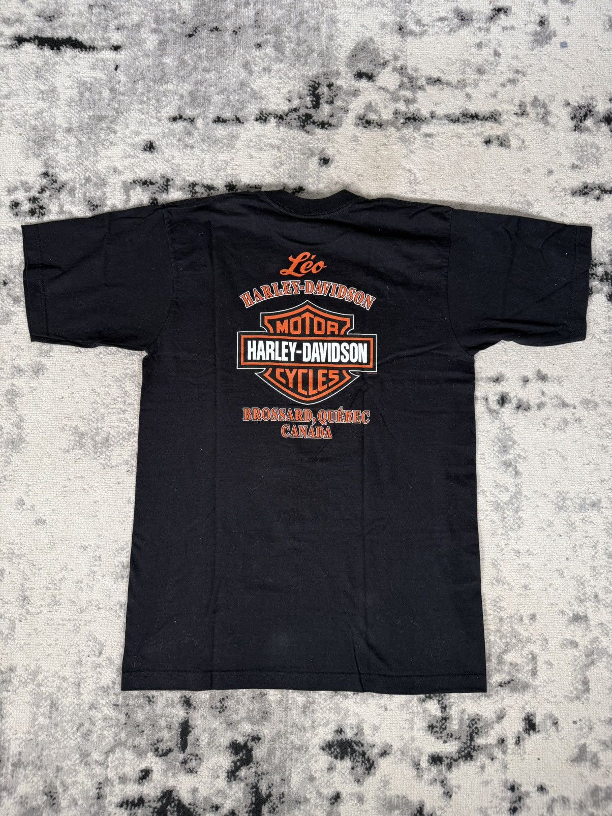 Harley Davidson Y2K 2007 Harley Davidson Logo Brossard Biker T-Shirt Size US L / EU 52-54 / 3 - 2 Thumbnail
