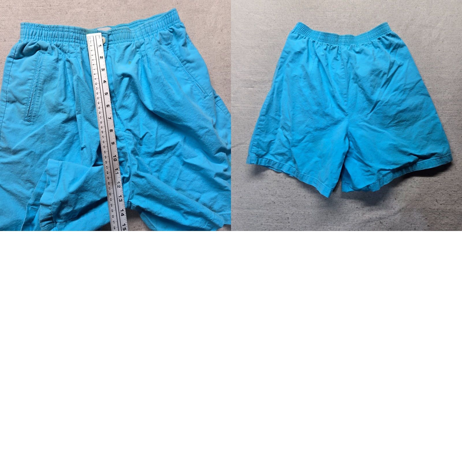 Vintage Korest Shorts Bermuda Adult Size 12 Light Blue Stretch Elastic Womens Size 34" / US 12 / IT 48 - 8 Thumbnail