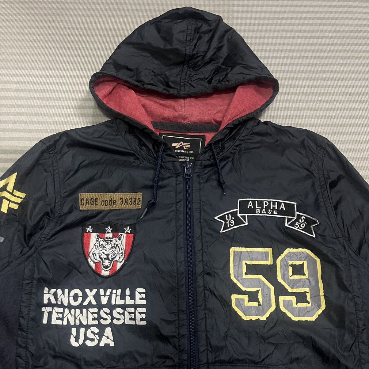 Alpha Industries Alpha Industries Navy Blue Hooded Light Jacket Size M Size US M / EU 48-50 / 2 - 7 Thumbnail