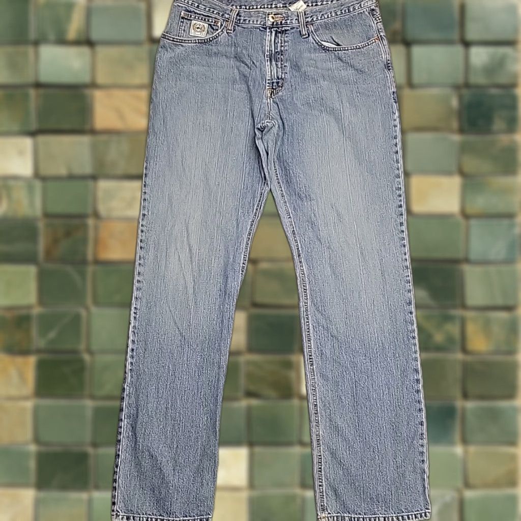 Cinch Jeans Men 38x36 Blue Denim White Label Western Cowboy Bootcut MB92834 Work Denim Jeans Bootcut 38 Men