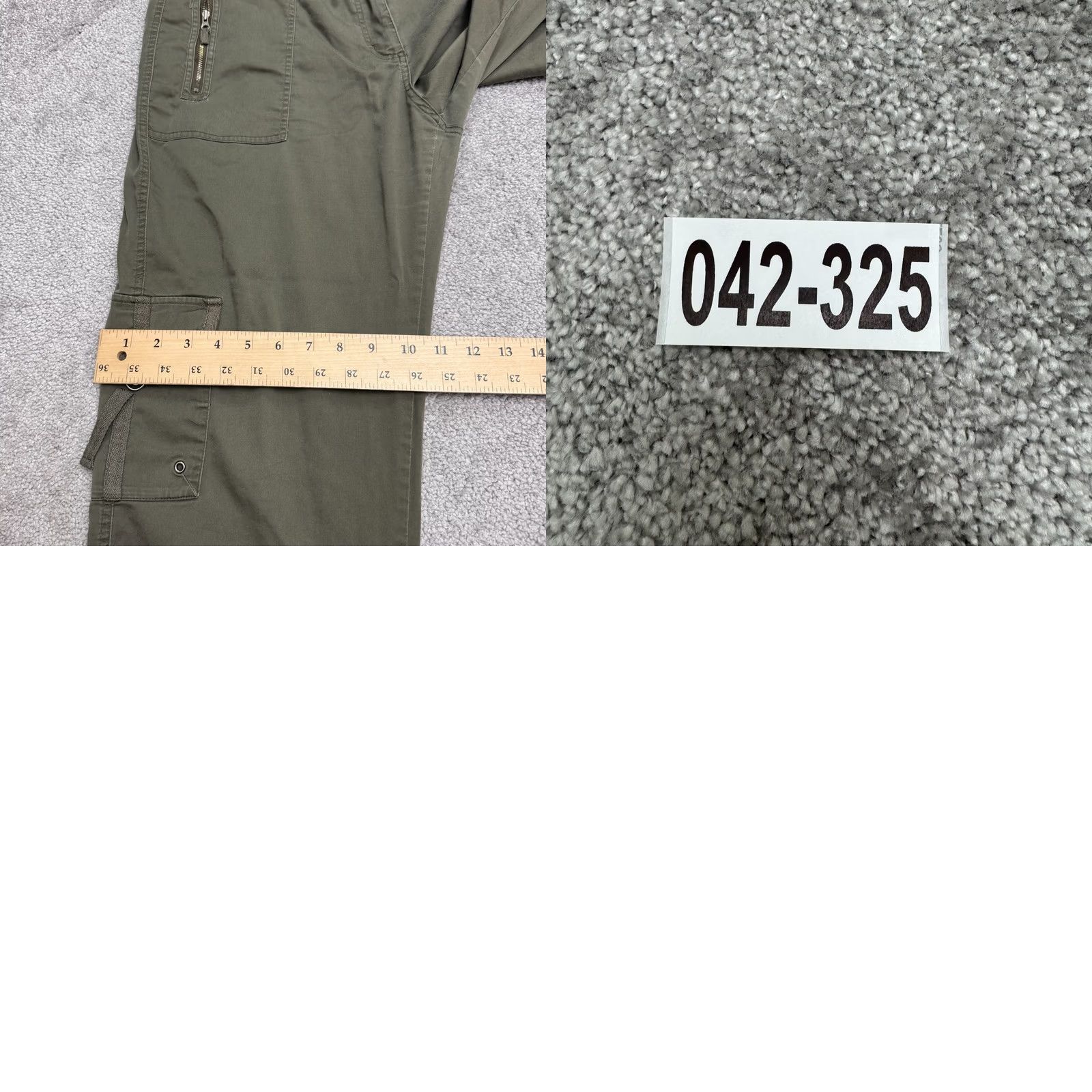 Vintage Chico's Pants Womens 2 US 12 Utility Cargo Cropped Olive Green Straight Casual Size 34" / US 12 / IT 48 - 10 Thumbnail