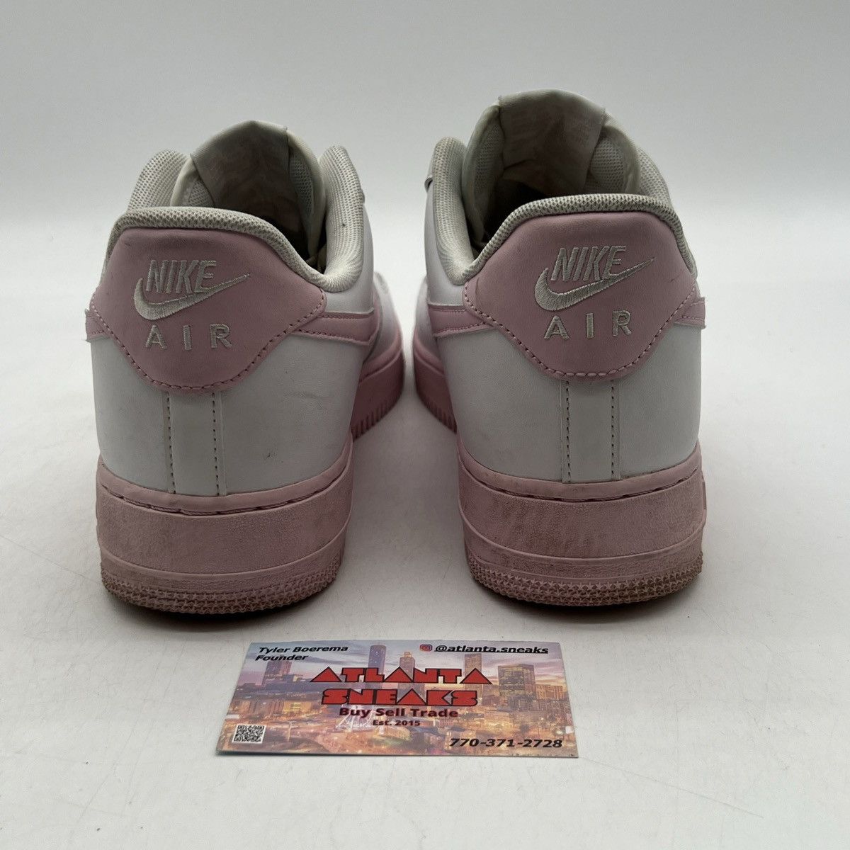 Nike Air Force 1 low white pink sole Size US 9 / EU 42 - 3 Thumbnail