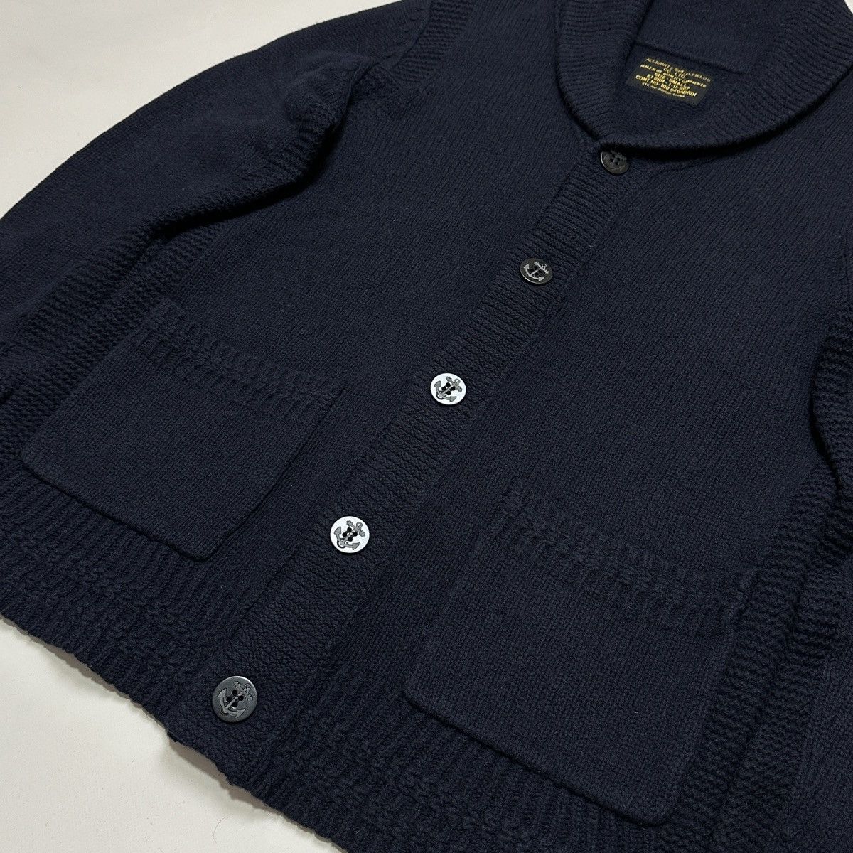 Allsaints ALLSAINTS lamb wool KNIT NAVY CARDIGAN SWEATER military Size US S / EU 44-46 / 1 - 3 Thumbnail