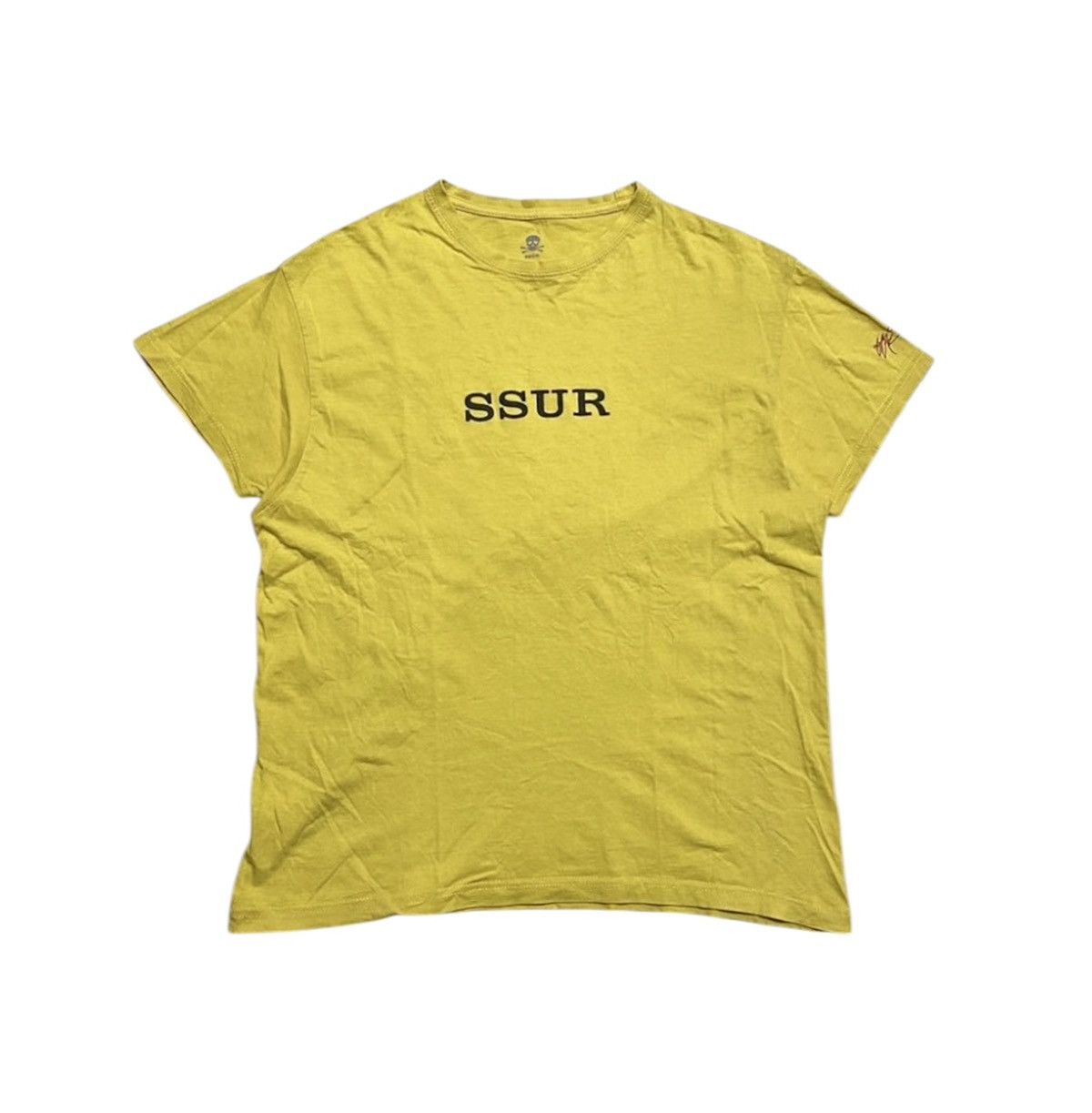 SSUR SSUR Big Print Box Logo Streetwear Yellow Cotton T-shirt Tee Size US S / EU 44-46 / 1 - 1 Thumbnail