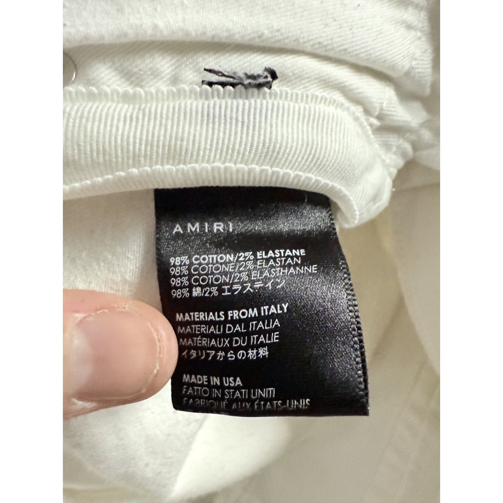 Amiri Amiri Jeans White Black Stripe Used 31 Size US 31 - 4 Thumbnail