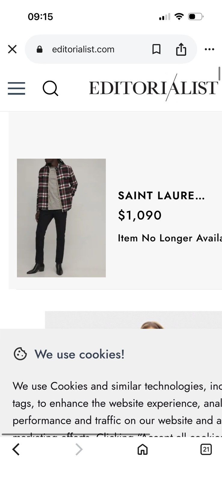 Saint Laurent Paris Saint Laurent Sherling Shirt sizes in photos by tape measure Size US S / EU 44-46 / 1 - 2 Thumbnail