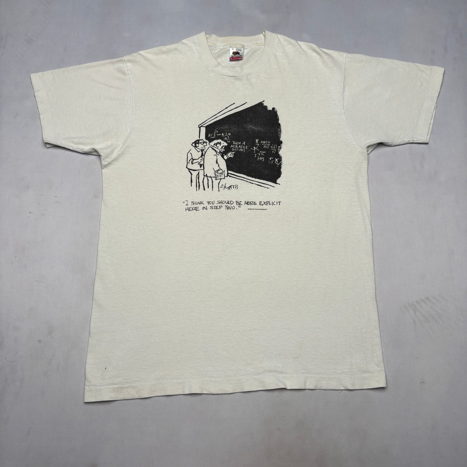 Vintage Vintage 1985 Syndey Harris Math Tee Shirt Men's XL Humor Size US XL / EU 56 / 4 - 2 Thumbnail