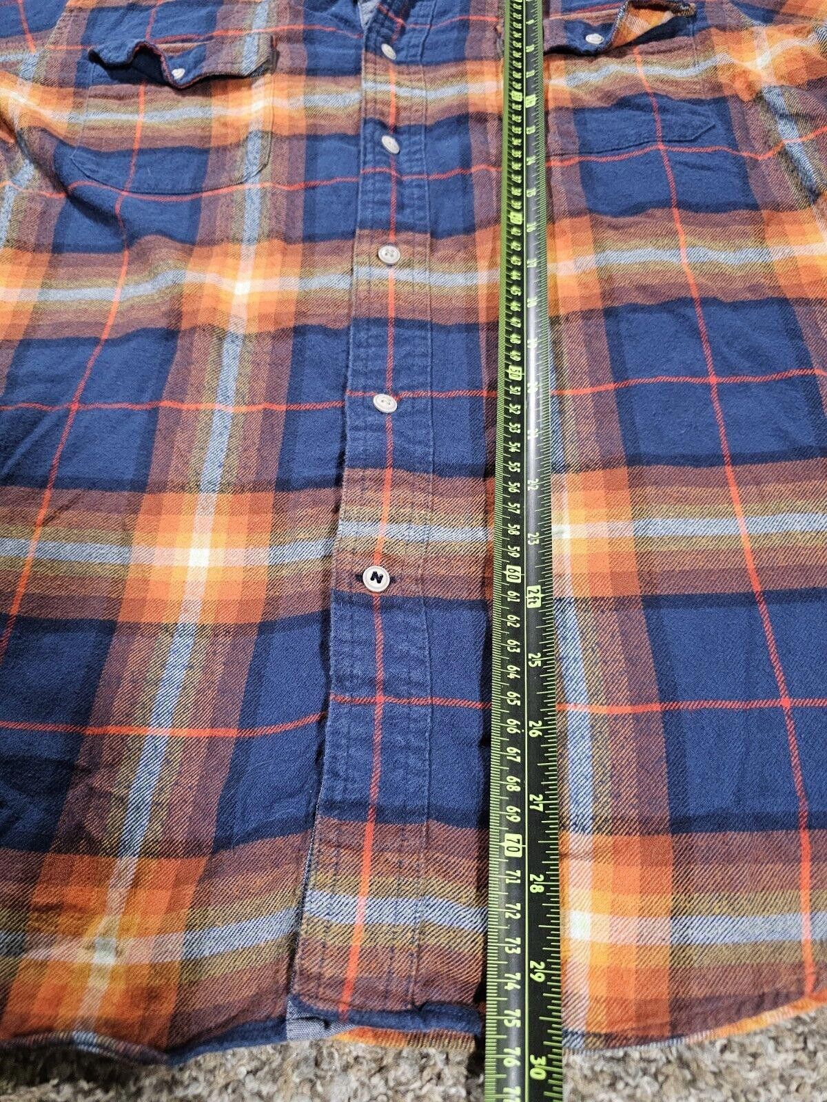 Nautica Nautica Long Sleeve Button Up Flannel Shirt Orange Blue M Size US M / EU 48-50 / 2 - 5 Thumbnail