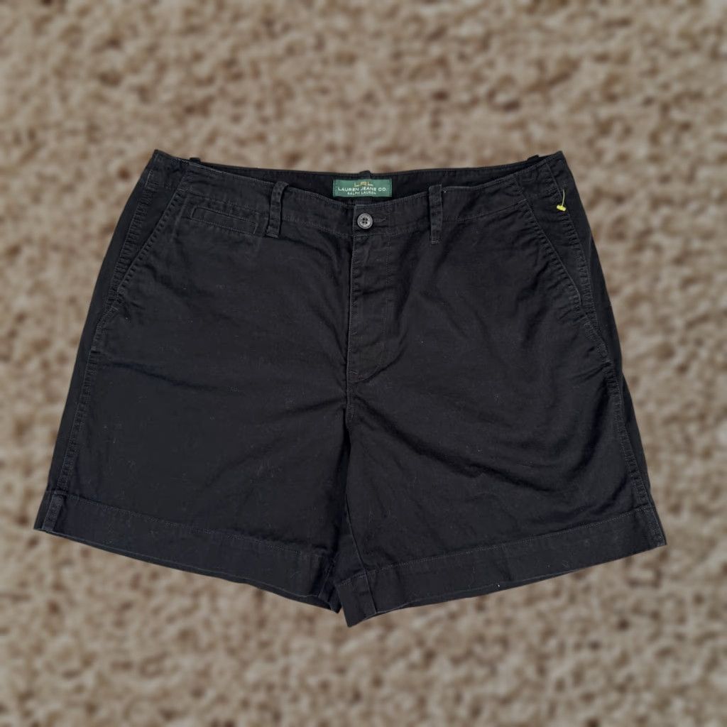 Ralph Lauren Lauren Ralph Lauren Shorts Women 16 Black Chino Twill Cotton Blend LRL Hike 36x7 Size 38" / US 16 / IT 52 - 1 Thumbnail