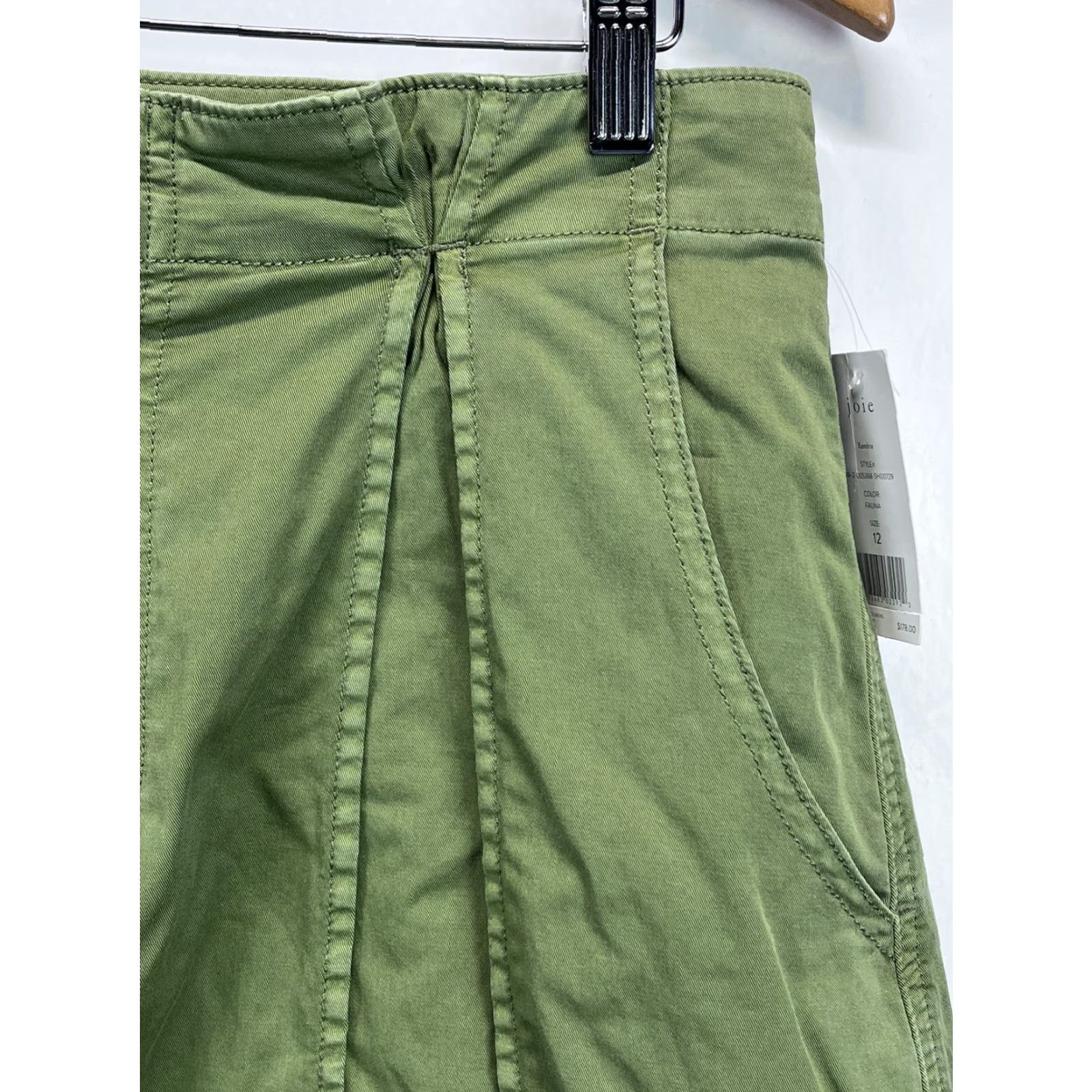 Joie Joie Xandria Shorts Women's Size 12 Green High Waist Cotton Blend Casual Chino Summer Size 34" / US 12 / IT 48 - 3 Thumbnail