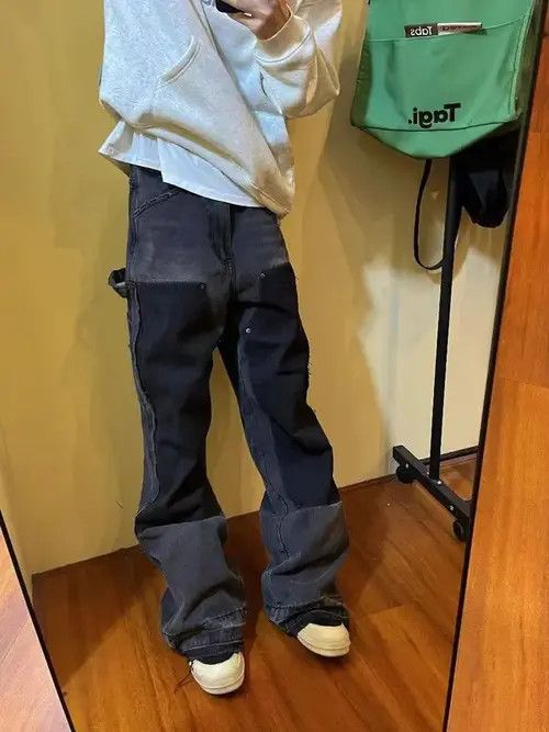 High Sport × Japanese Brand × Jean Vintage patchwork raw edge washed rare jeans Size US 32 / EU 48 - 1 Thumbnail