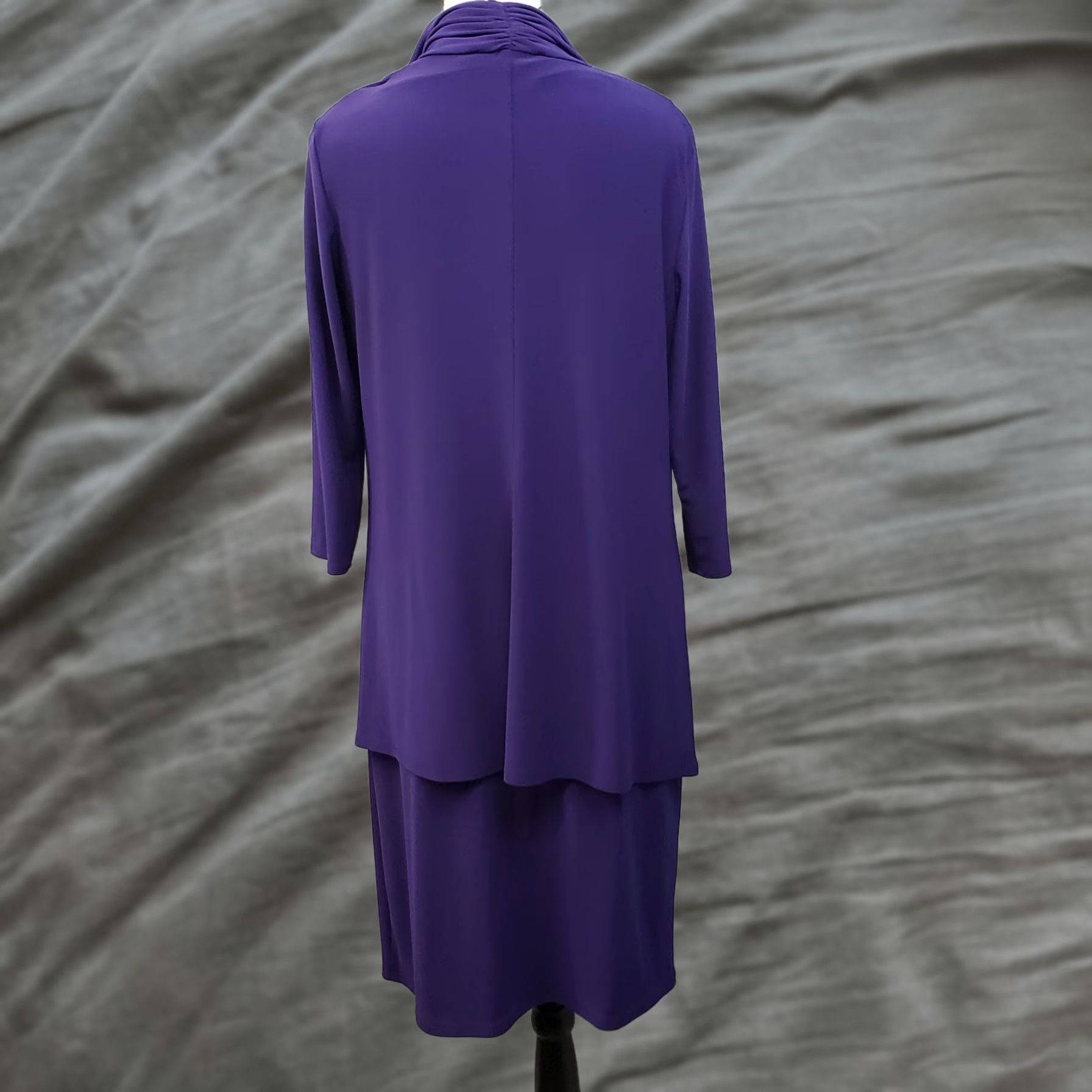 Jones New York Jones New York Dress Womens 8 Purple Tank Dress Polyester Sleeveless Knee Length Vintage? Pre-owned Size M / US 6-8 / IT 42-44 - 1 Thumbnail