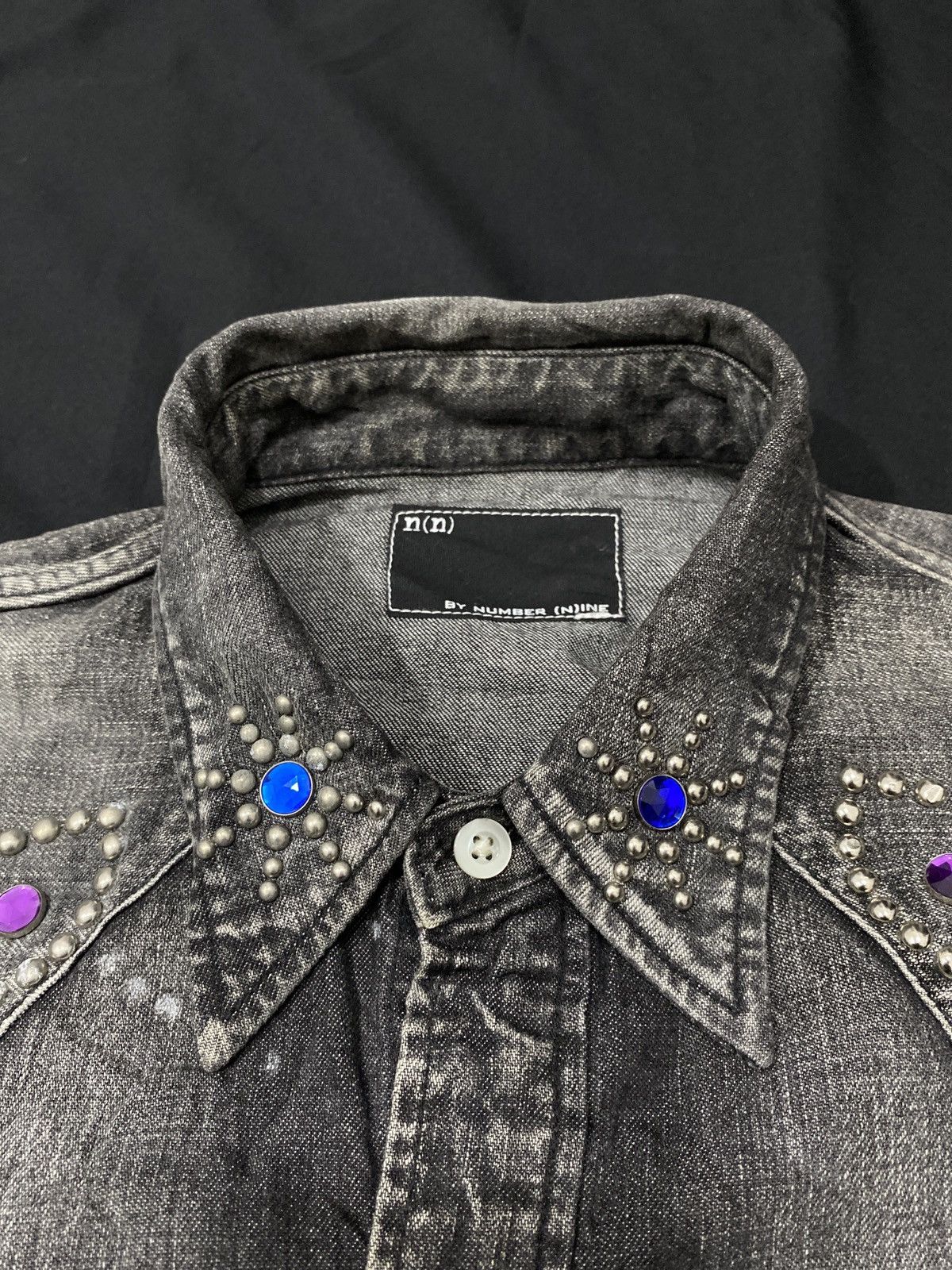 Number (N)ine Number Nine AW 07 Studed Jewel Western Denim Shirt Size US L / EU 52-54 / 3 - 3 Thumbnail