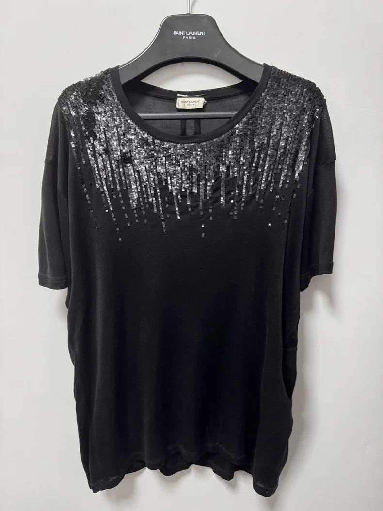 Saint Laurent Paris Saint Laurent Paris 13fw mulberry silk black scale short sl Size US L / EU 52-54 / 3 - 1 Thumbnail