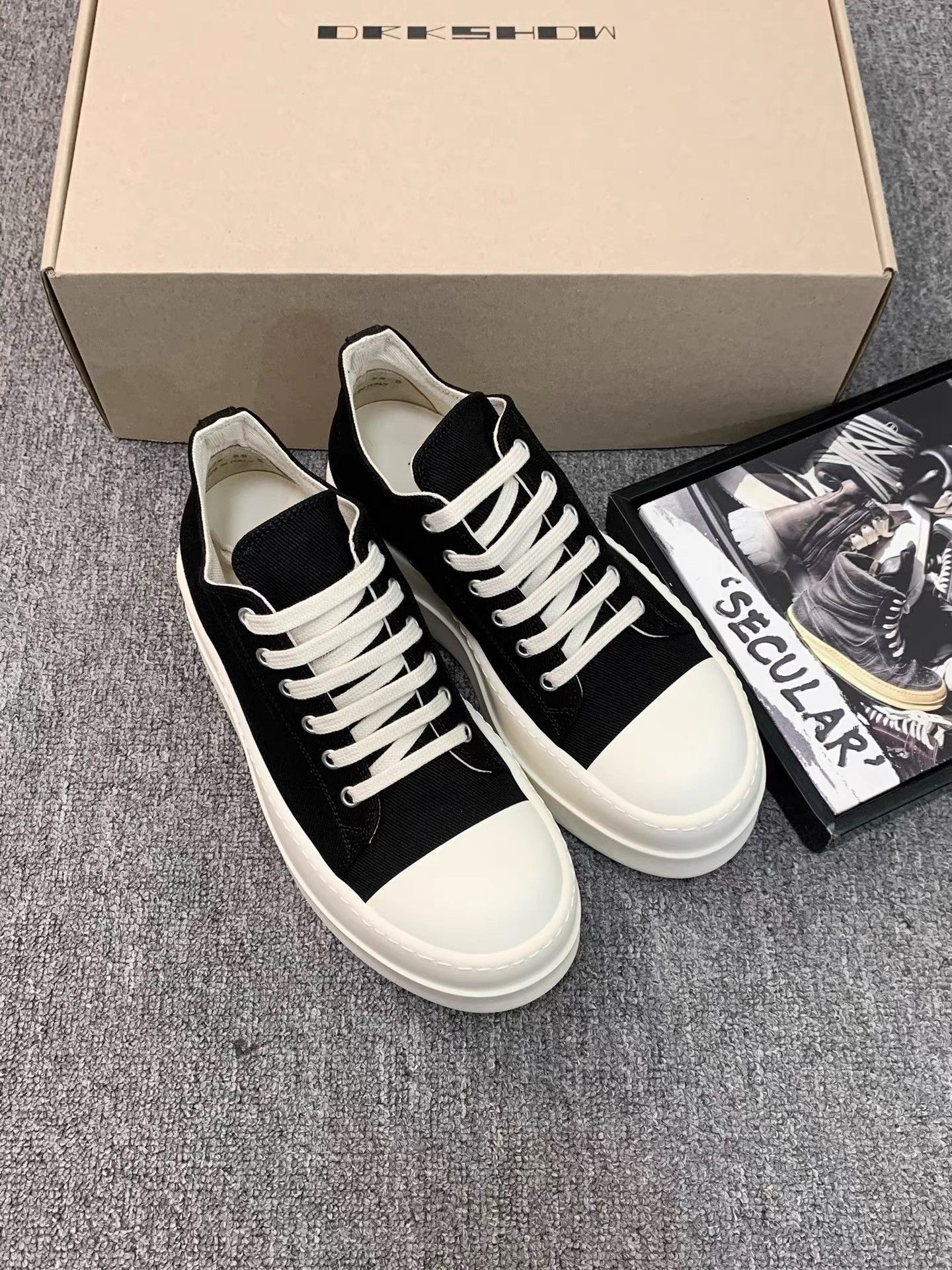 Rick Owens Rick Owens Drkshdw Canvas Low-Top Big Converse K34 Size US 6 / IT 36 - 4 Thumbnail