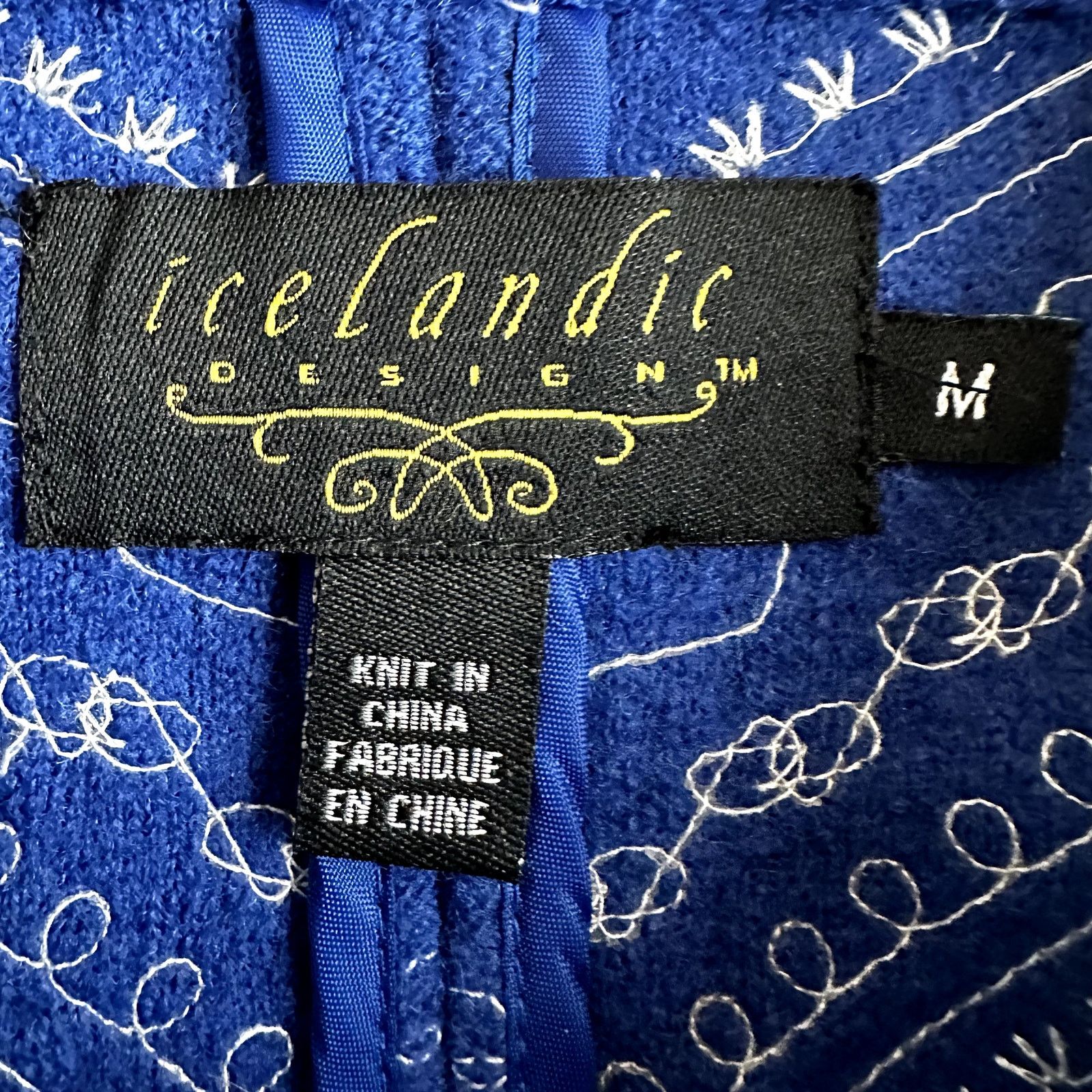 Other Icelandic Design Tribal Full Zip Jacket Collared Wool Blue M Size M / US 6-8 / IT 42-44 - 3 Thumbnail