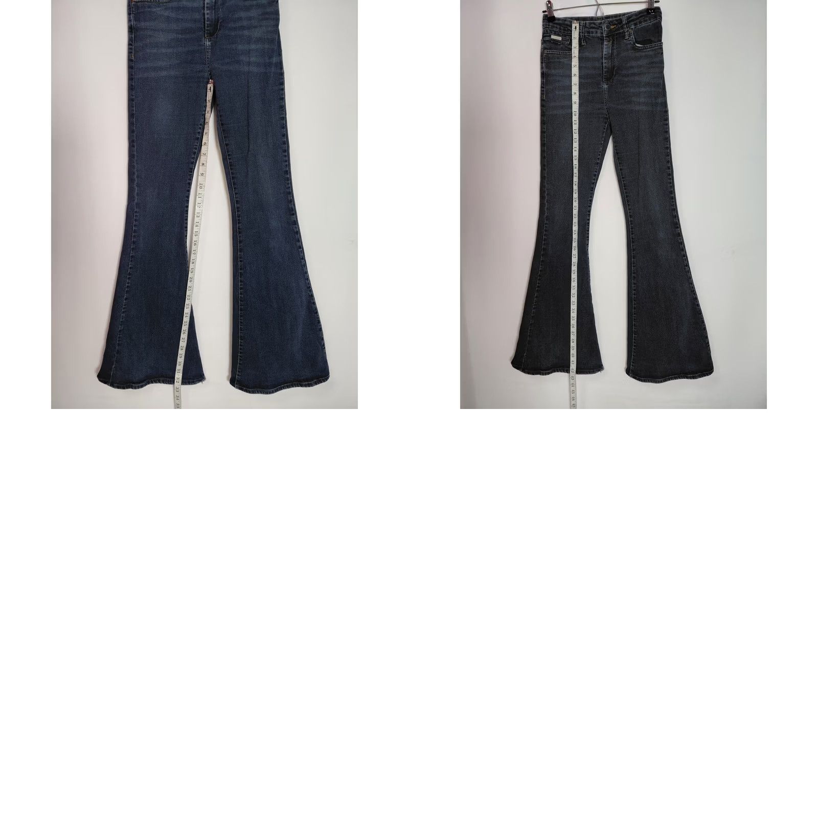 Vintage Animale Flare Jeans Dark Wash Regular Denim Women 36 Regular Flared Mid 10-12 in Cotton Blend Zip Vintage No Size 25" / US 0 / IT 36 - 8 Thumbnail