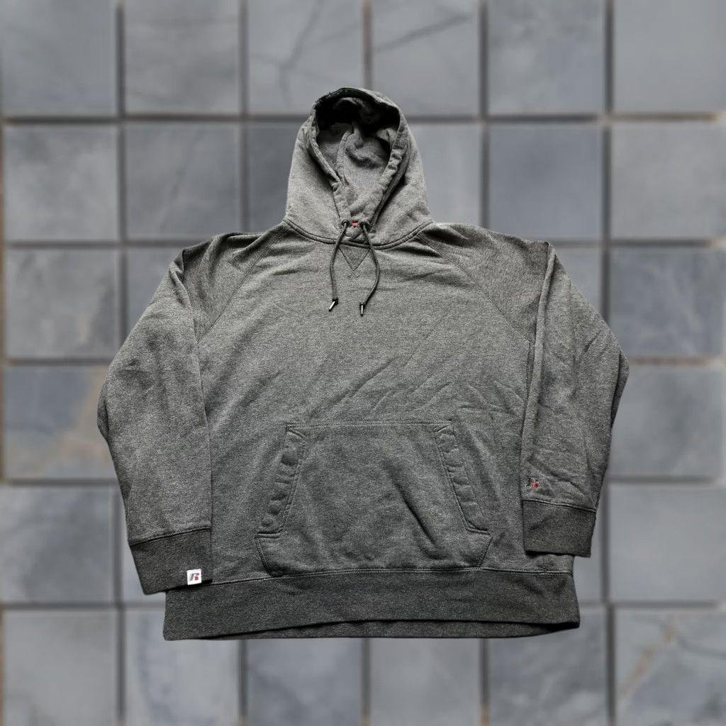 Russell Athletic Russell Athletic Hoodie Mens XL Gray Pullover Fleece Sweatshirt Solid Logo Size US XL / EU 56 / 4 - 1 Thumbnail
