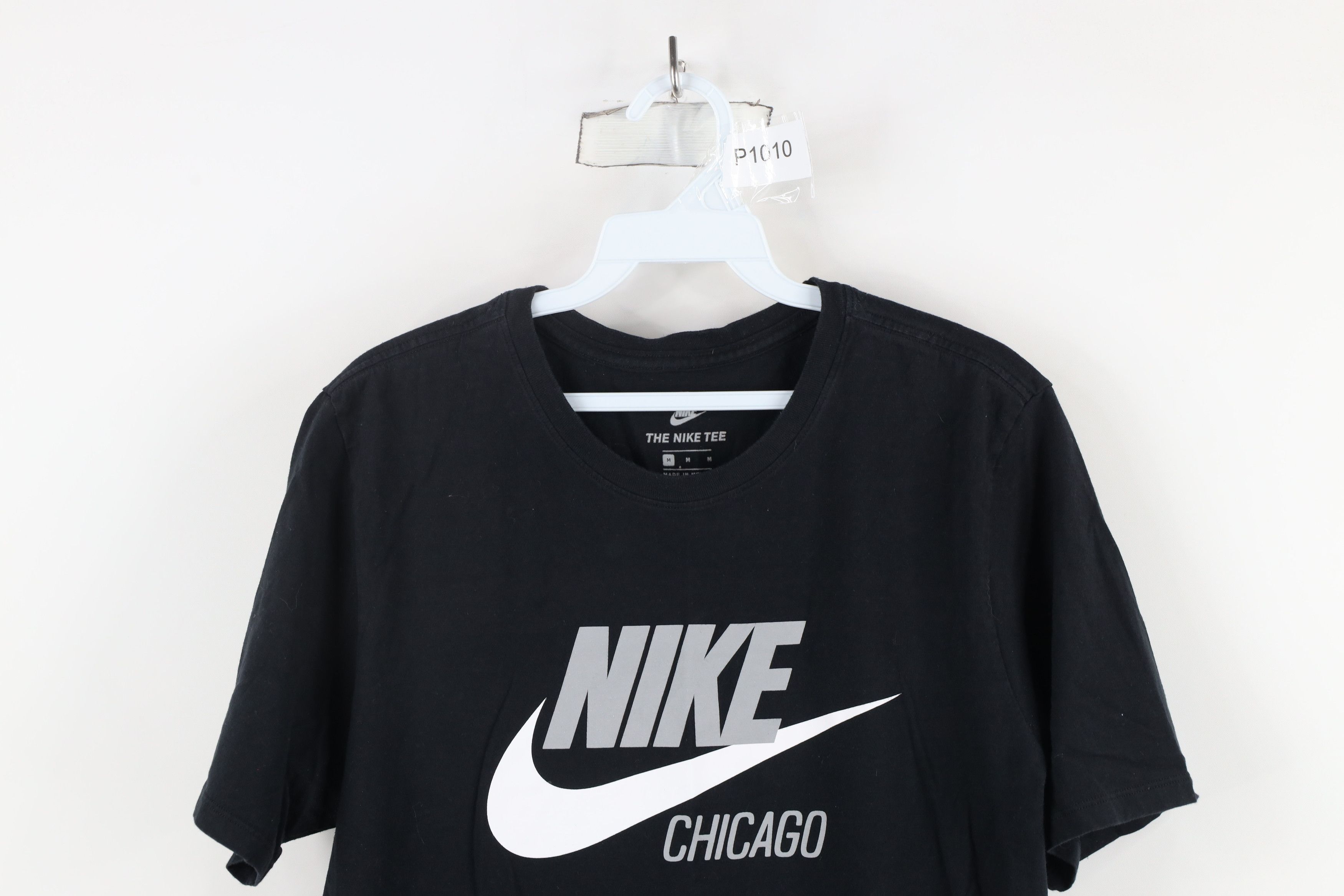 Nike × Vintage Nike Spell Out Big Swoosh Chicago Short Sleeve T-Shirt Size US M / EU 48-50 / 2 - 2 Thumbnail