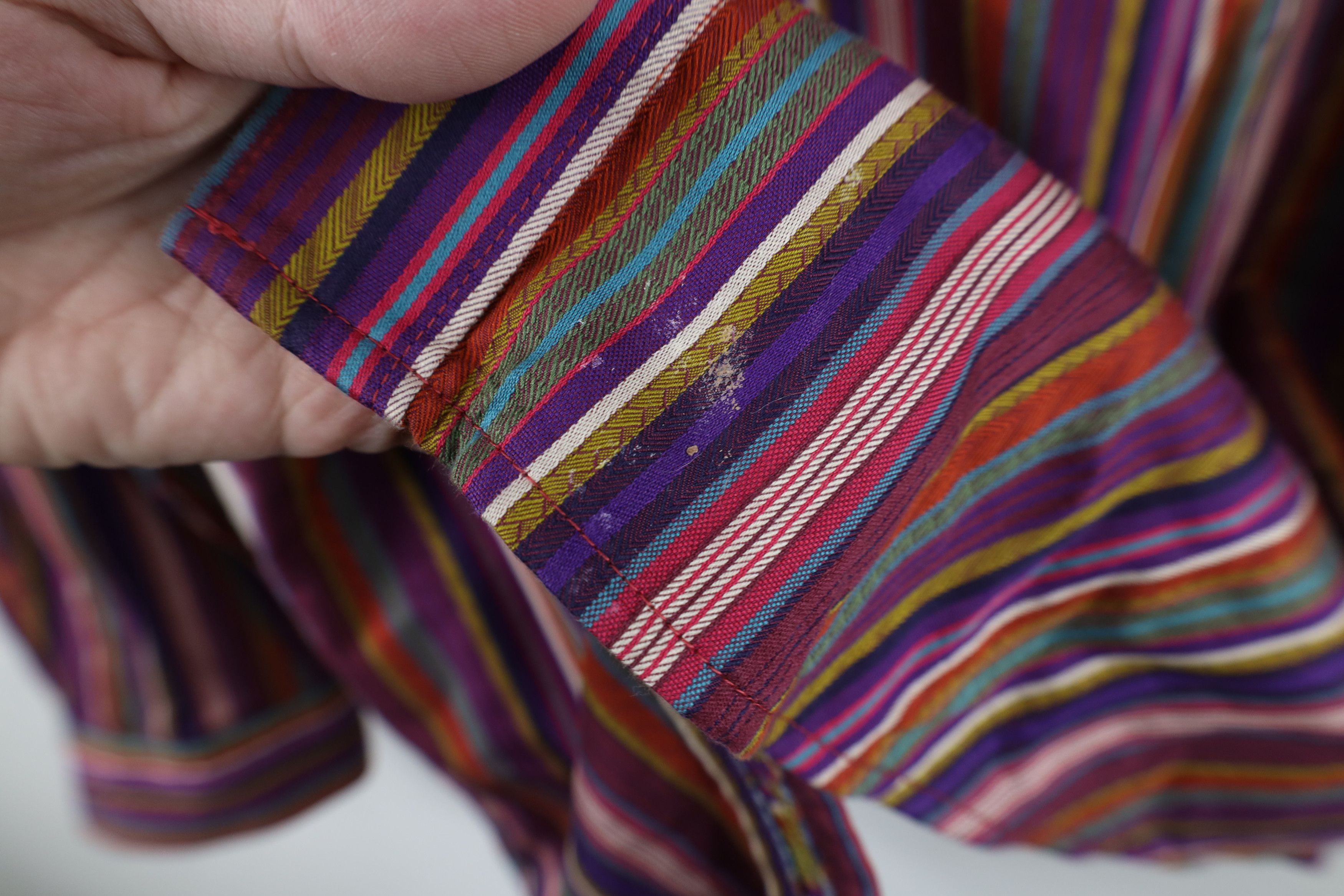 Robert Graham Robert Graham Cuff Rainbow Striped Collared Button Shirt Size US L / EU 52-54 / 3 - 6 Thumbnail