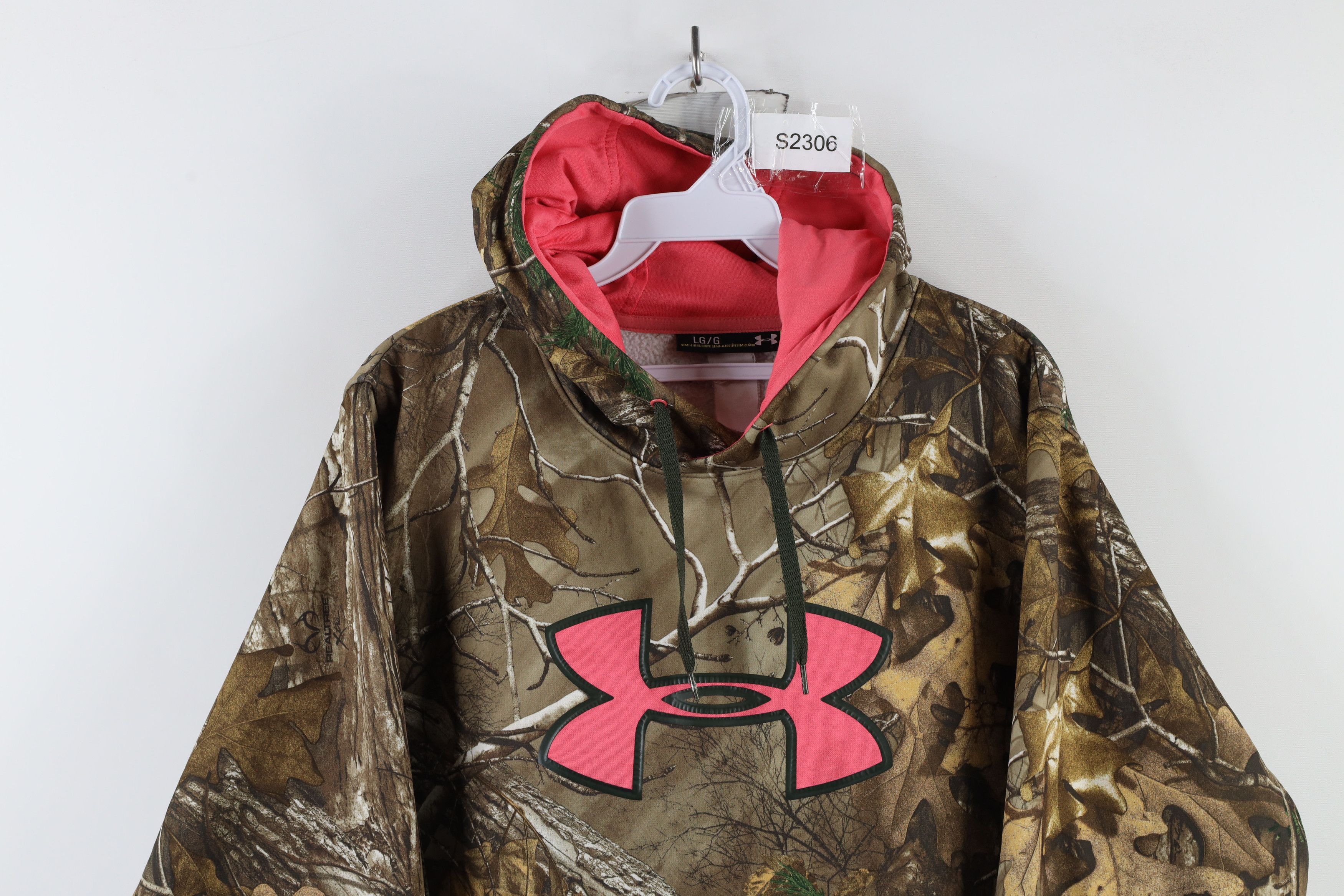 Under Armour × Vintage Under Armour Big Logo Realtree Camouflage Hoodie Sweatshirt Size L / US 10 / IT 46 - 2 Thumbnail