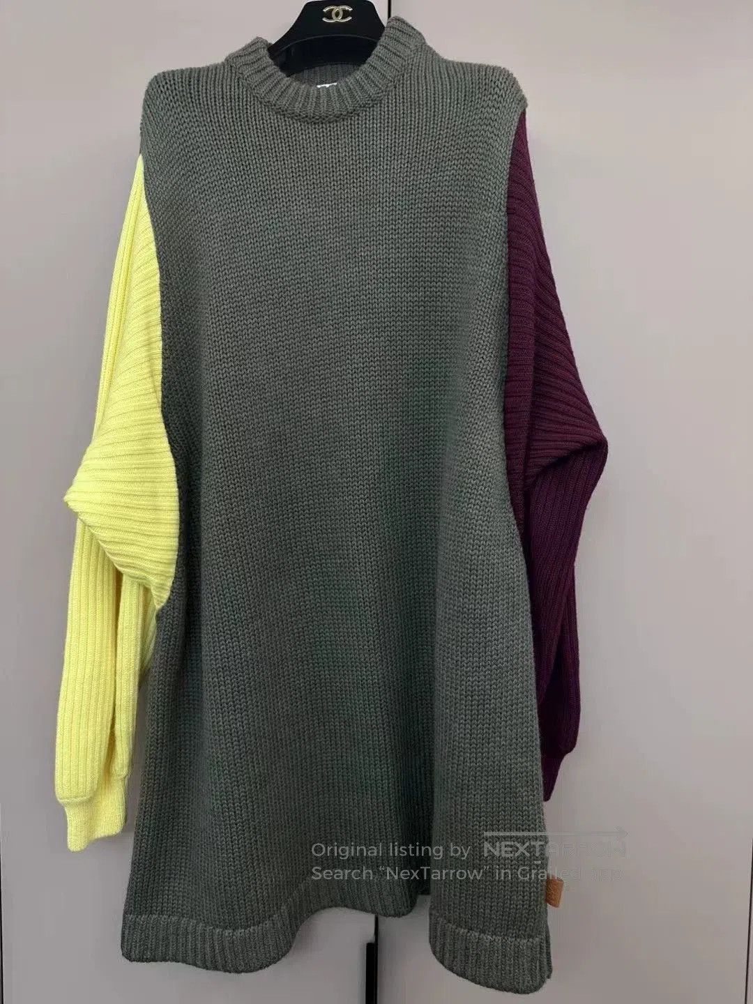 Loewe loewe color-block wool long sweater dress. Size US XS / EU 42 / 0 - 1 Thumbnail