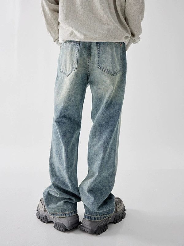 Japanese Brand Men's vintage street distressed washed loose flared jeans Size US 32 / EU 48 - 4 Thumbnail