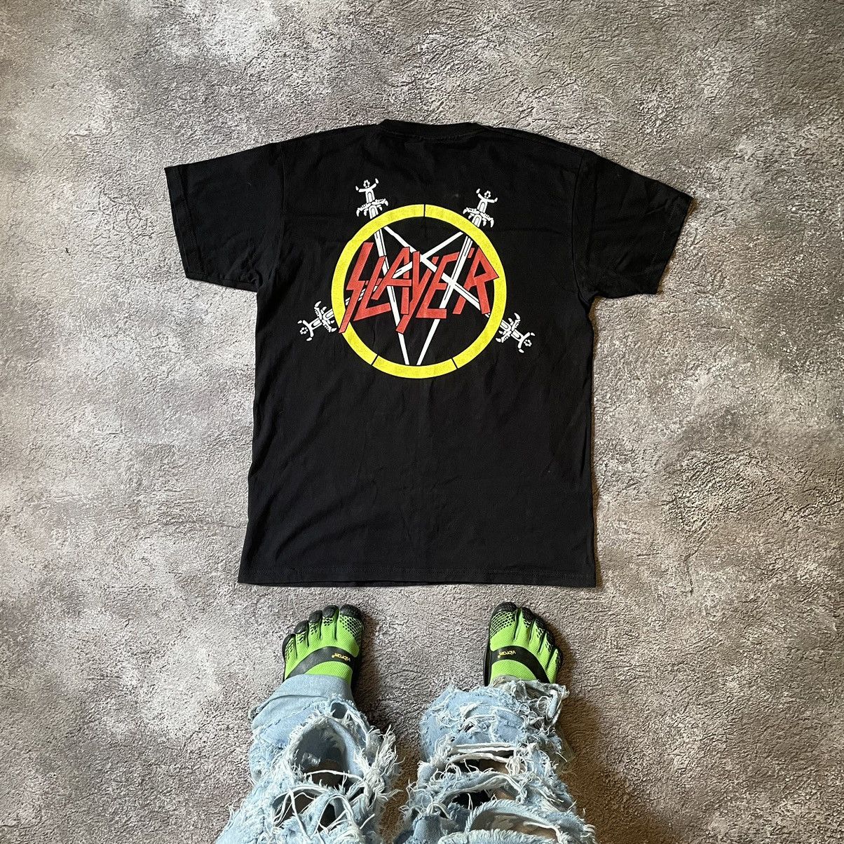 Vintage Vintage 90s Slayer Graphic Tee Punk Grunge Band Shirt Slim S Size US S / EU 44-46 / 1 - 7 Thumbnail