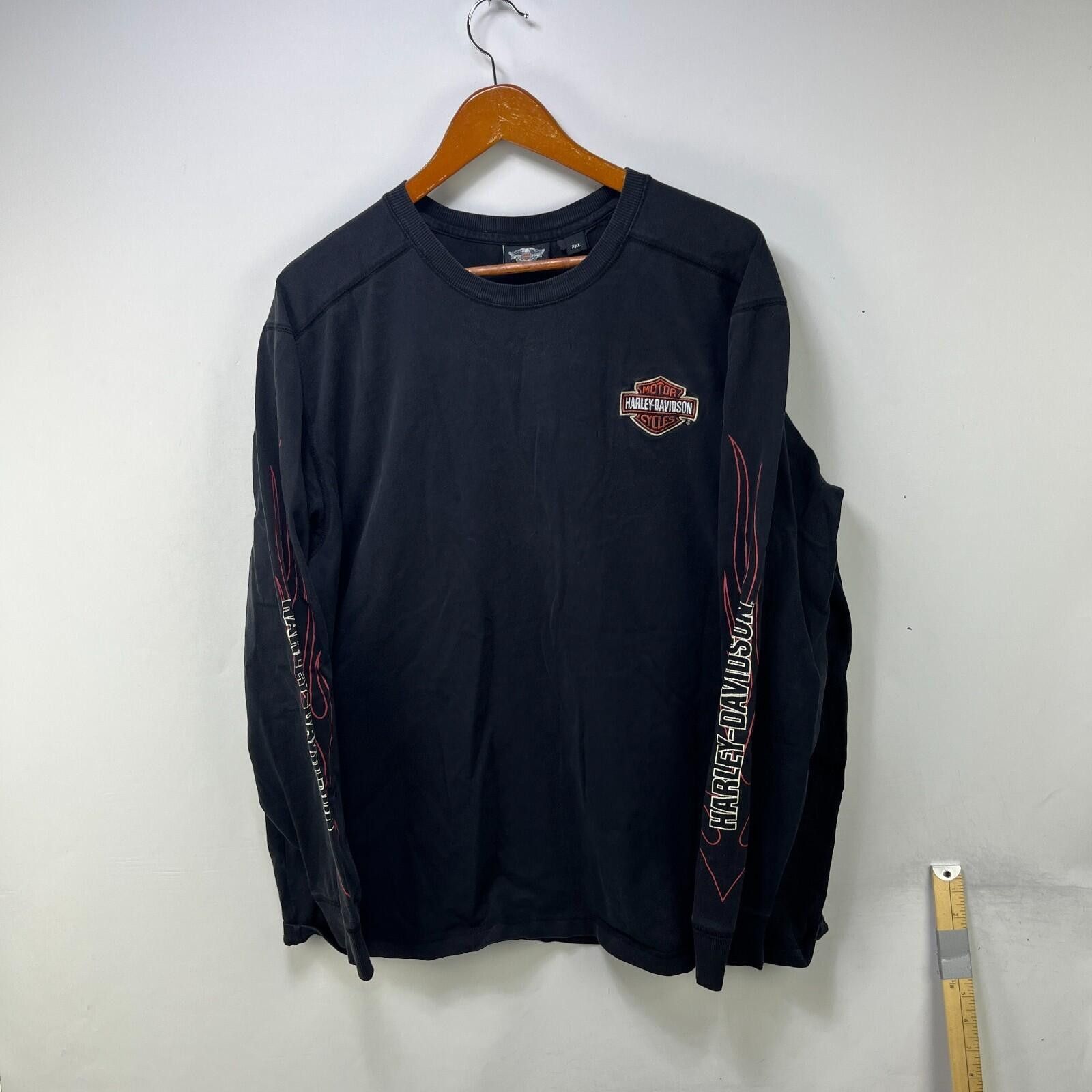 Harley Davidson Vintage Harley Davidson Flame Sleeve Long Sleeve 2XL Size US XXL / EU 58 / 5 - 4 Thumbnail