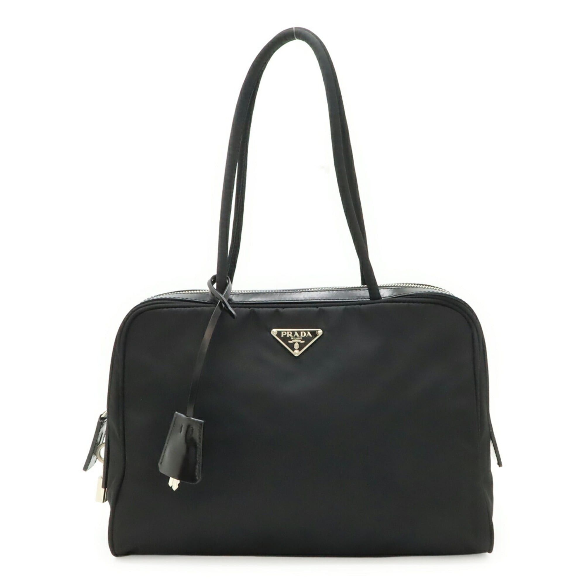 Prada Prada Crimson Stripe Handbag Tote Bag BR3994 Brown Nylon 