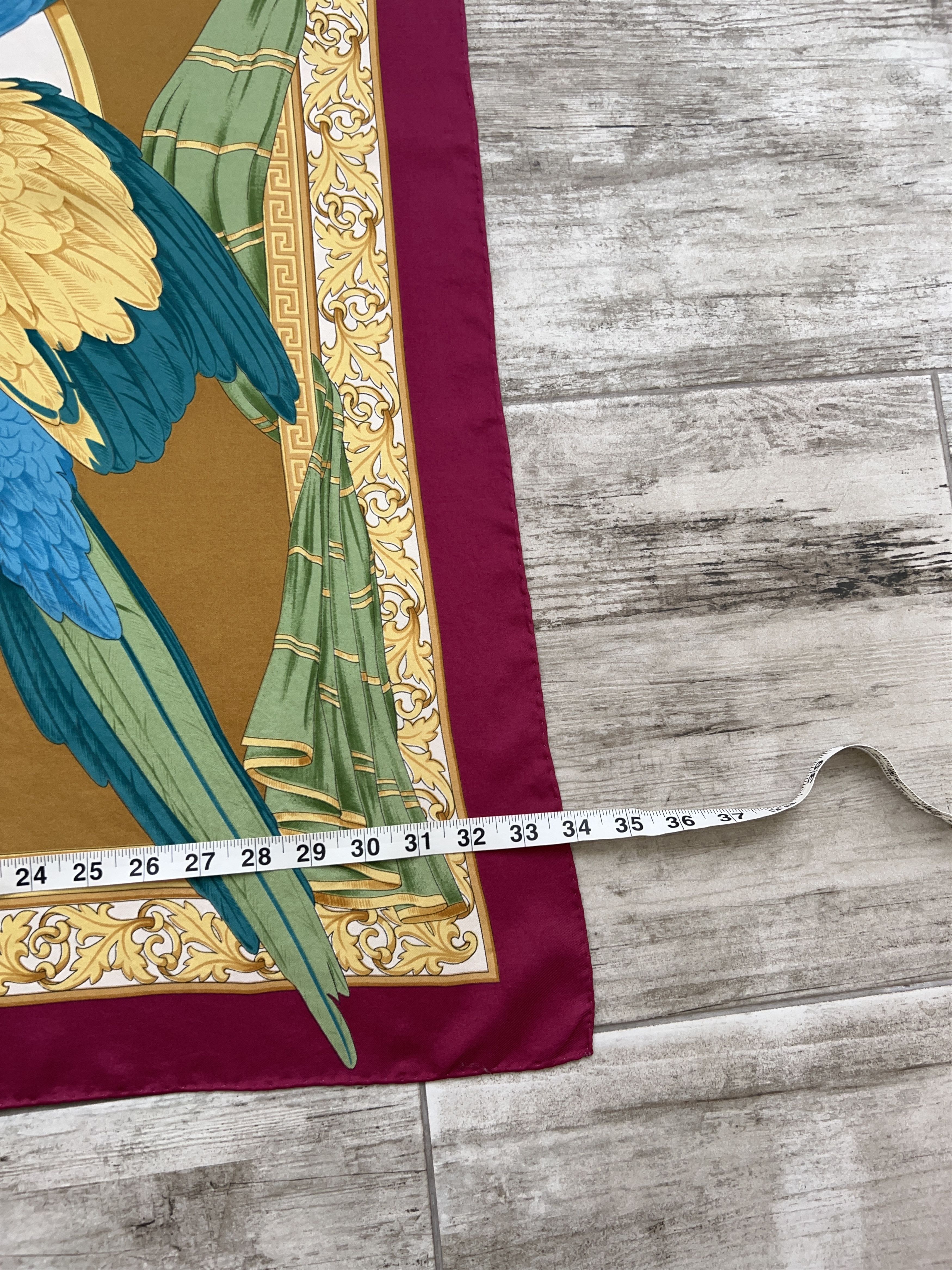 Designer × Salvatore Ferragamo Salvatore Ferragamo Multicolor Silk Scarf Parrots Birds Size ONE SIZE - 9 Thumbnail