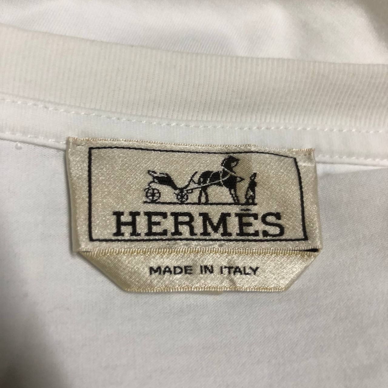 Hermes Hermes Blanc Mors Tee Size US S / EU 44-46 / 1 - 6 Thumbnail