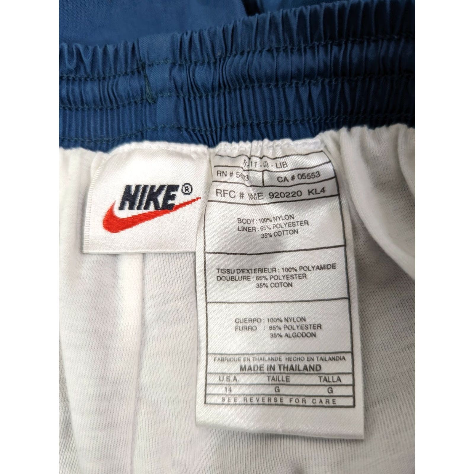 Nike VINTAGE Nike Windbreaker Pants Zip Ankles White Tag L Women’s 90s Blue Size 36" / US 14 / IT 50 - 4 Thumbnail