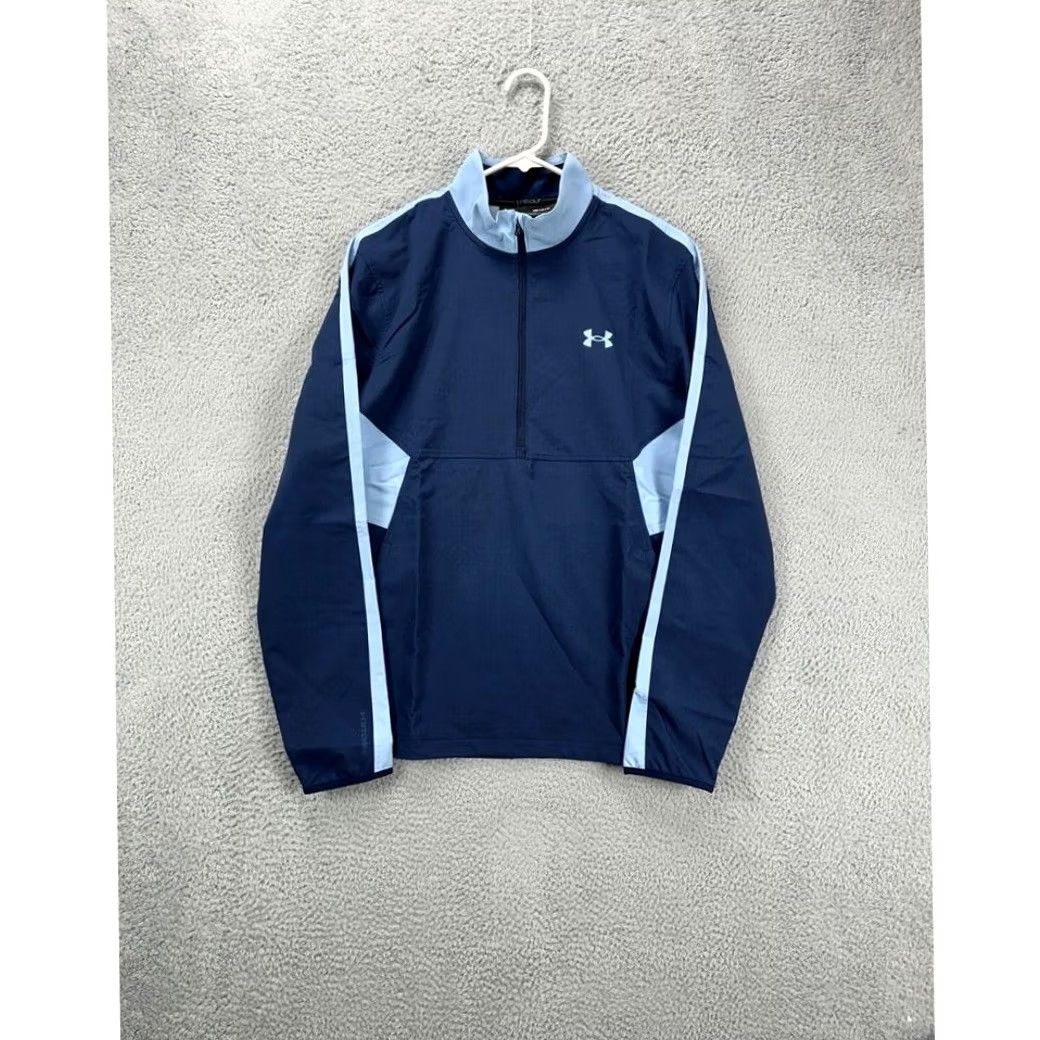 Under Armour VINTAGE Under Armour Jacket Mens Medium Storm Wind Strike Blue Golf Pullover Logo NEW A1 Size US M / EU 48-50 / 2 - 3 Thumbnail