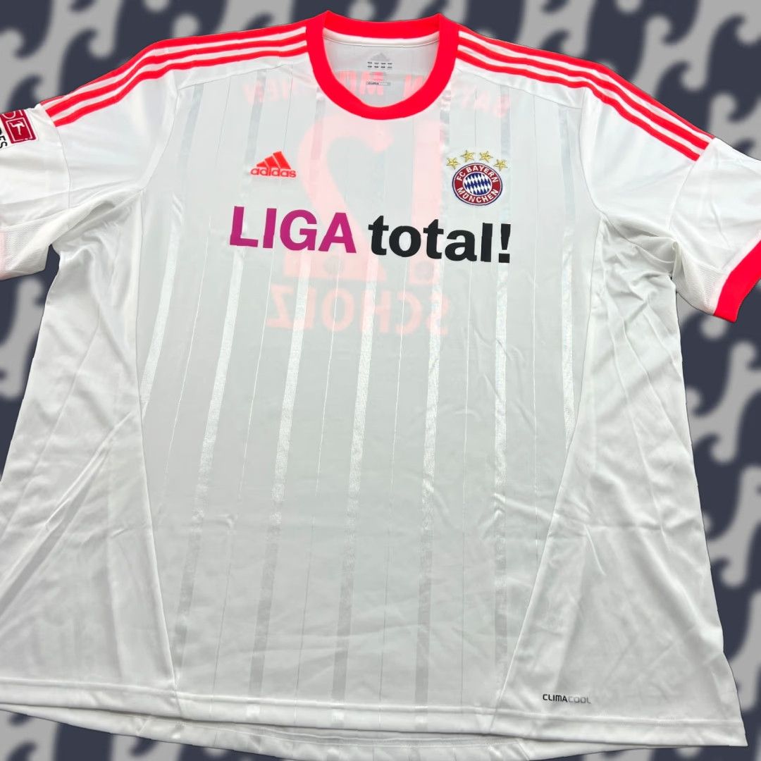 Adidas adidas Bayern Munich Shirt 3XL White Mens Soccer Jersey Size US XXL / EU 58 / 5 - 1 Thumbnail