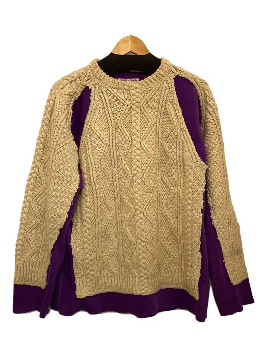 Needles Reconstructed Rebuild Cable Knit Wool Sweater Size US M / EU 48-50 / 2 - 1 Thumbnail