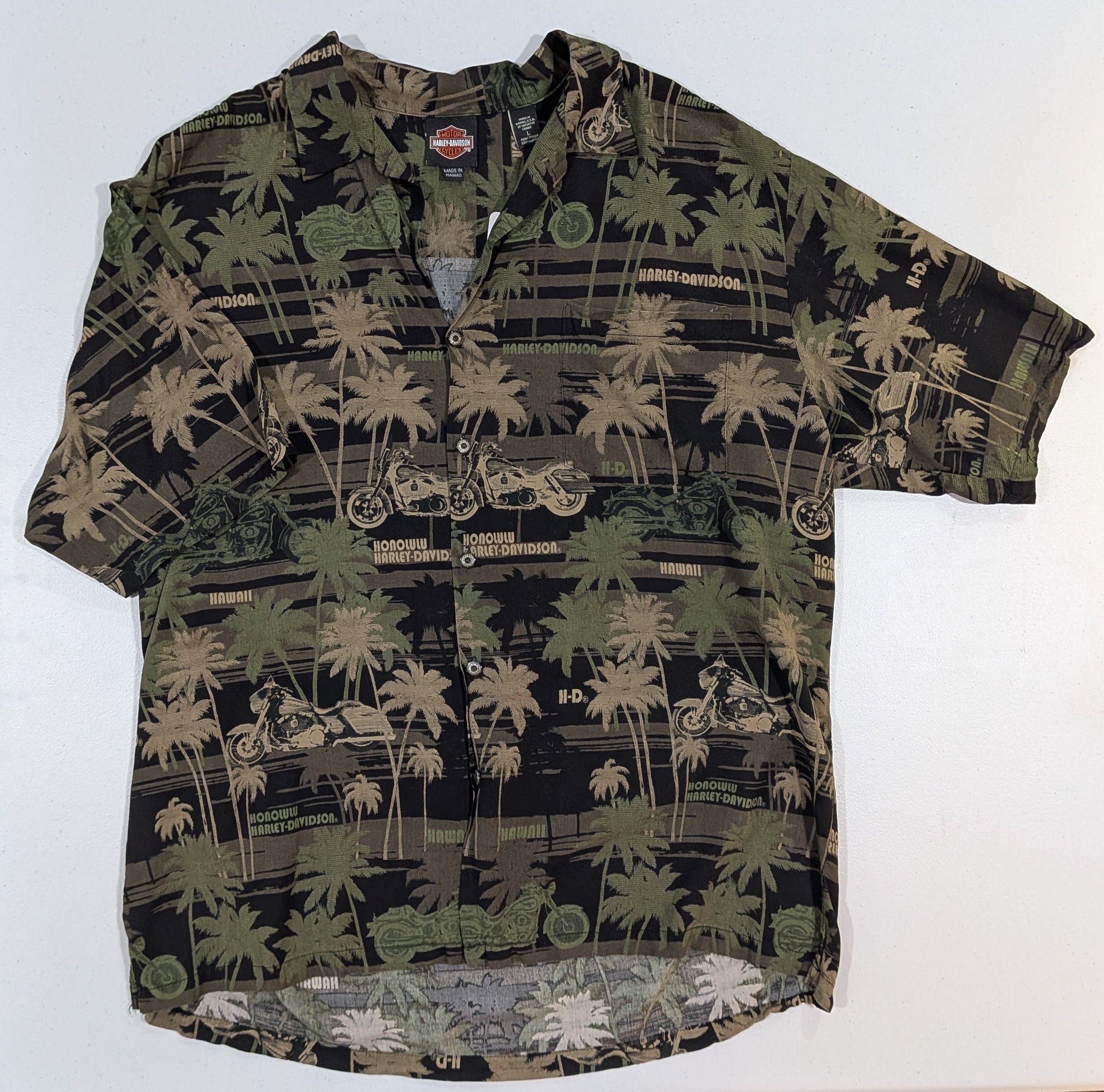 Harley Davidson Harley Davidson Honolulu Tori Richard Floral Hawaiian Shirt Size US L / EU 52-54 / 3 - 1 Thumbnail